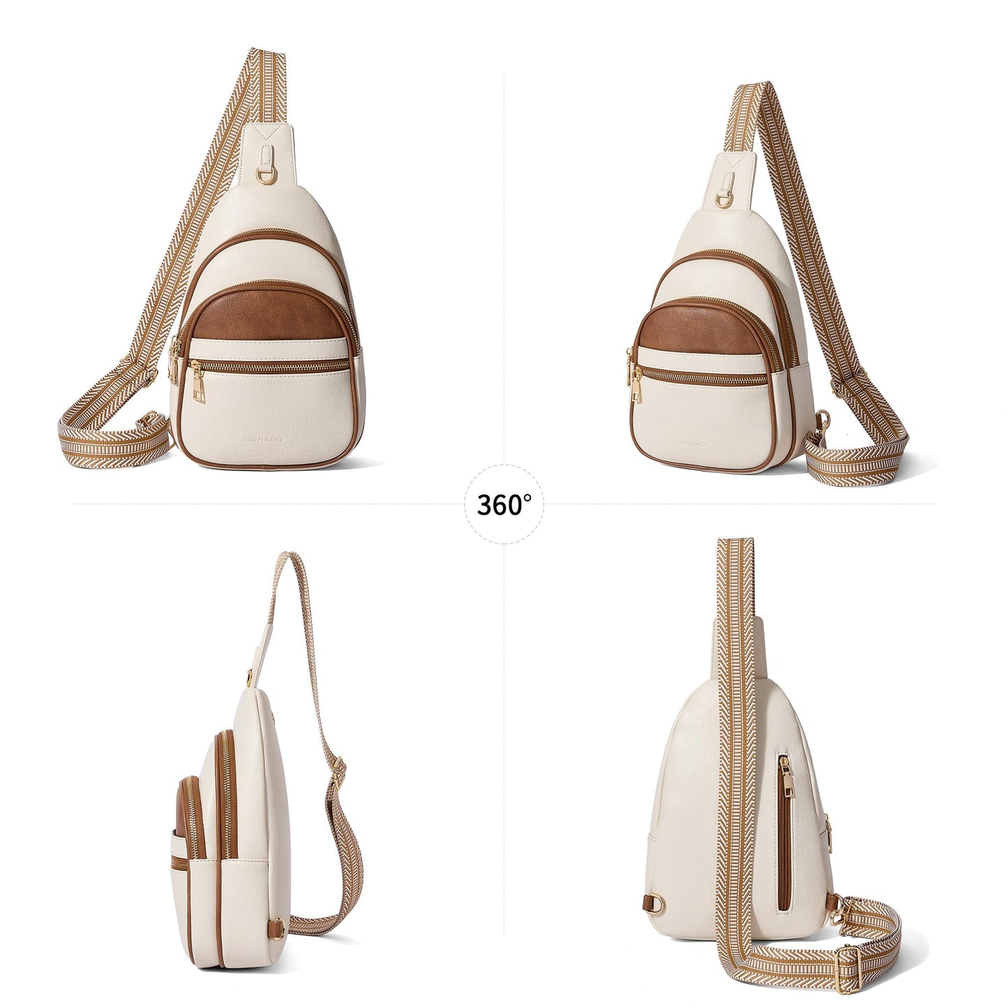 CORALDAISY Crossbody Bags for Women Fanny Pack Sling Bag Crossbody Purse Travel Purses for Women BST220
