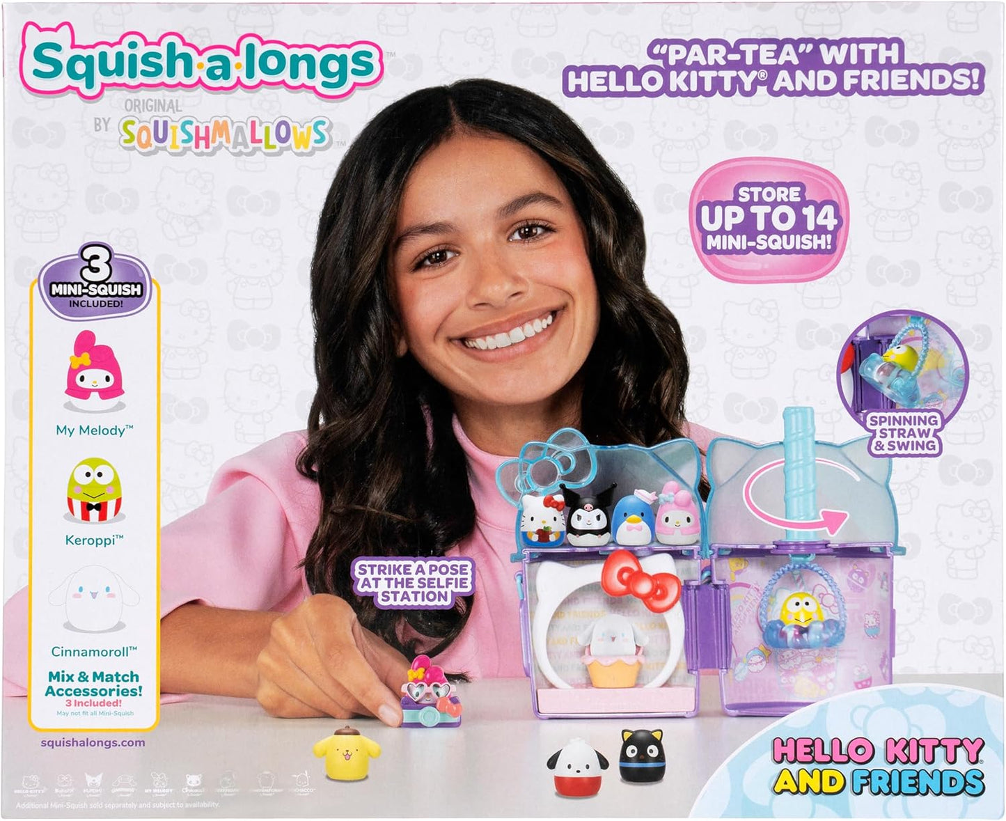 Squishmallows Squish-a-Longs Hello Kitty & Friends Boba Playset 81