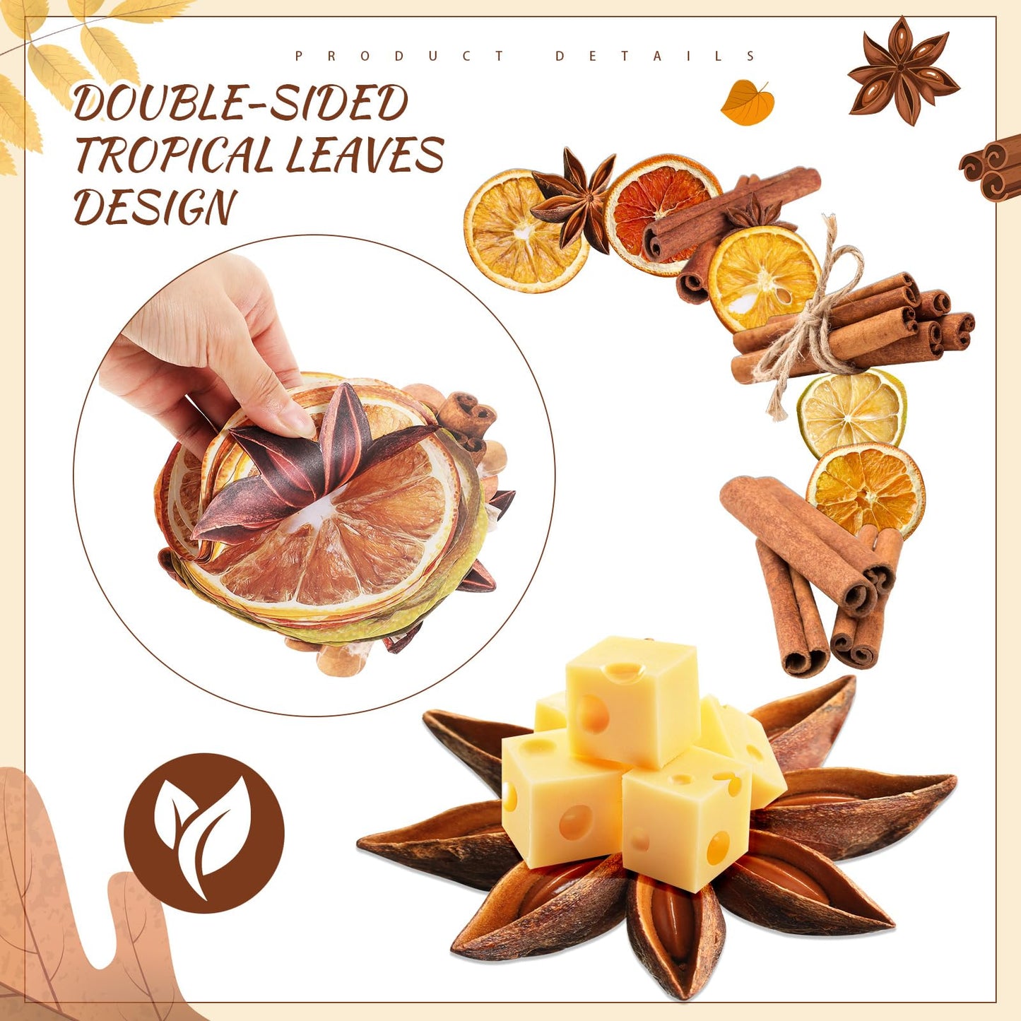 Gersoniel 90 Pcs Parchment Paper Leaves, 8.66 Inch Spring Charcuterie Board Parchment Paper Leaves Cheese Decorative for Table Festival Party Serving BST220