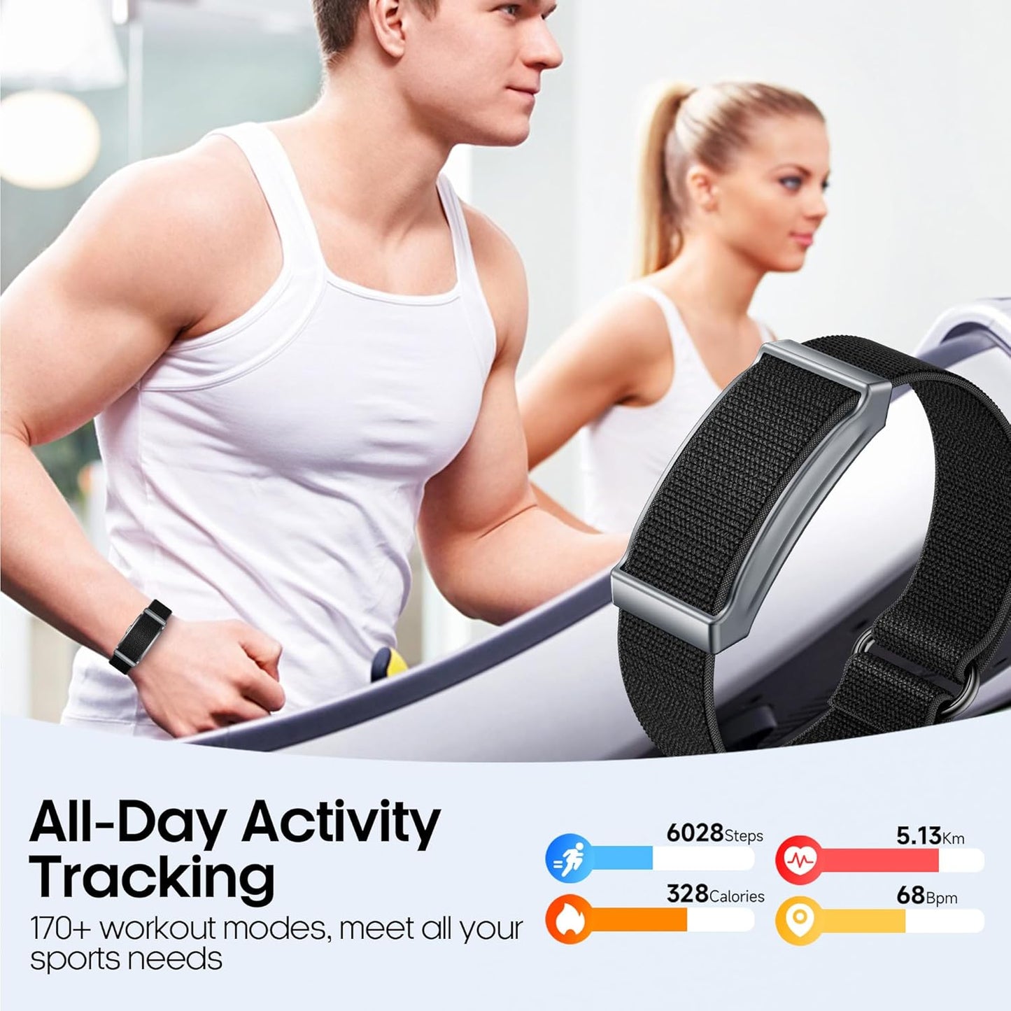 Smart Bracelet Activity Tracker Heart Rate Body Monitoring AI Health 89