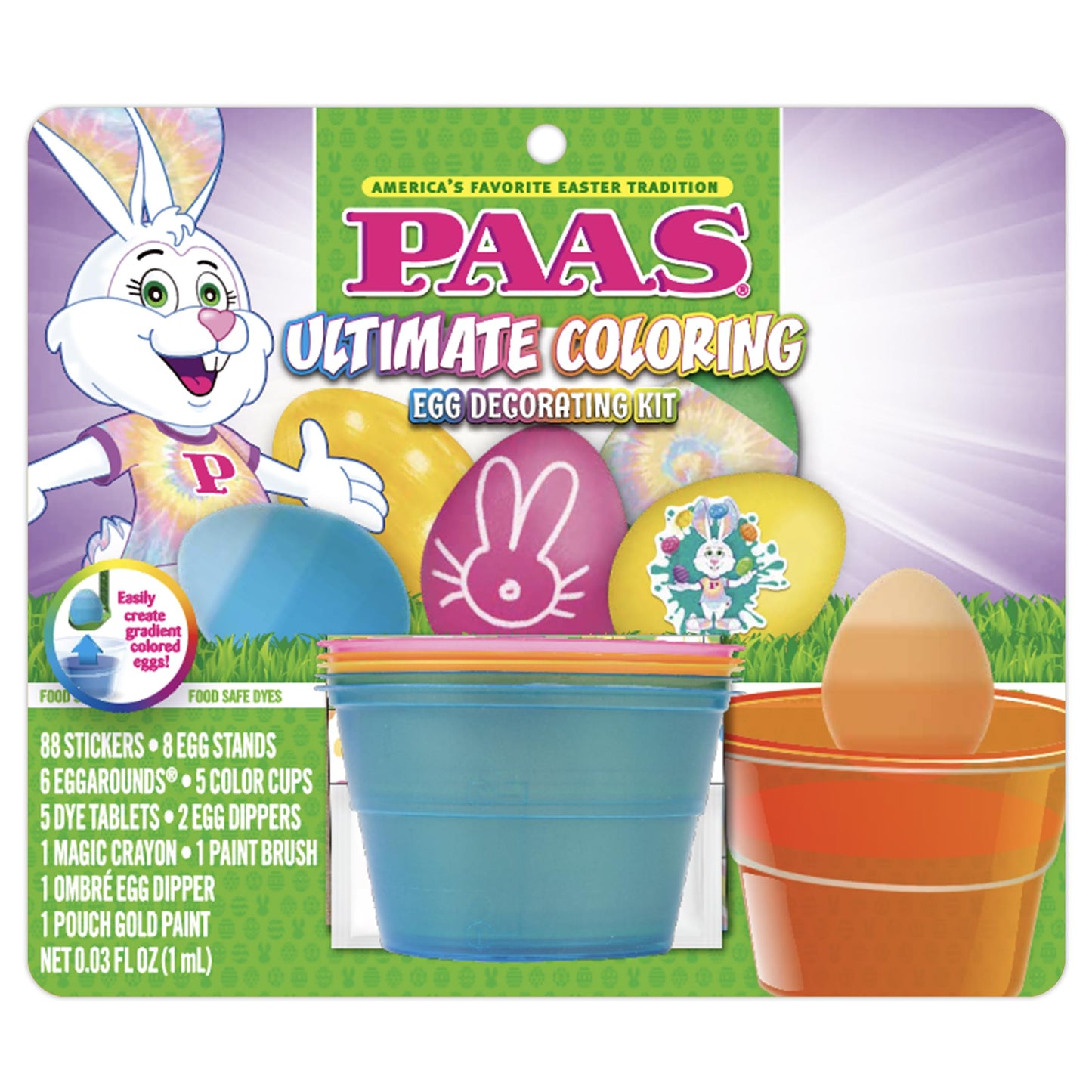 PAAS Eggstreme Color FX Egg Dying Kit – Create Swirl, Texture & Shine Effects – Fun & Creative Easter Egg Dye Kit BST220