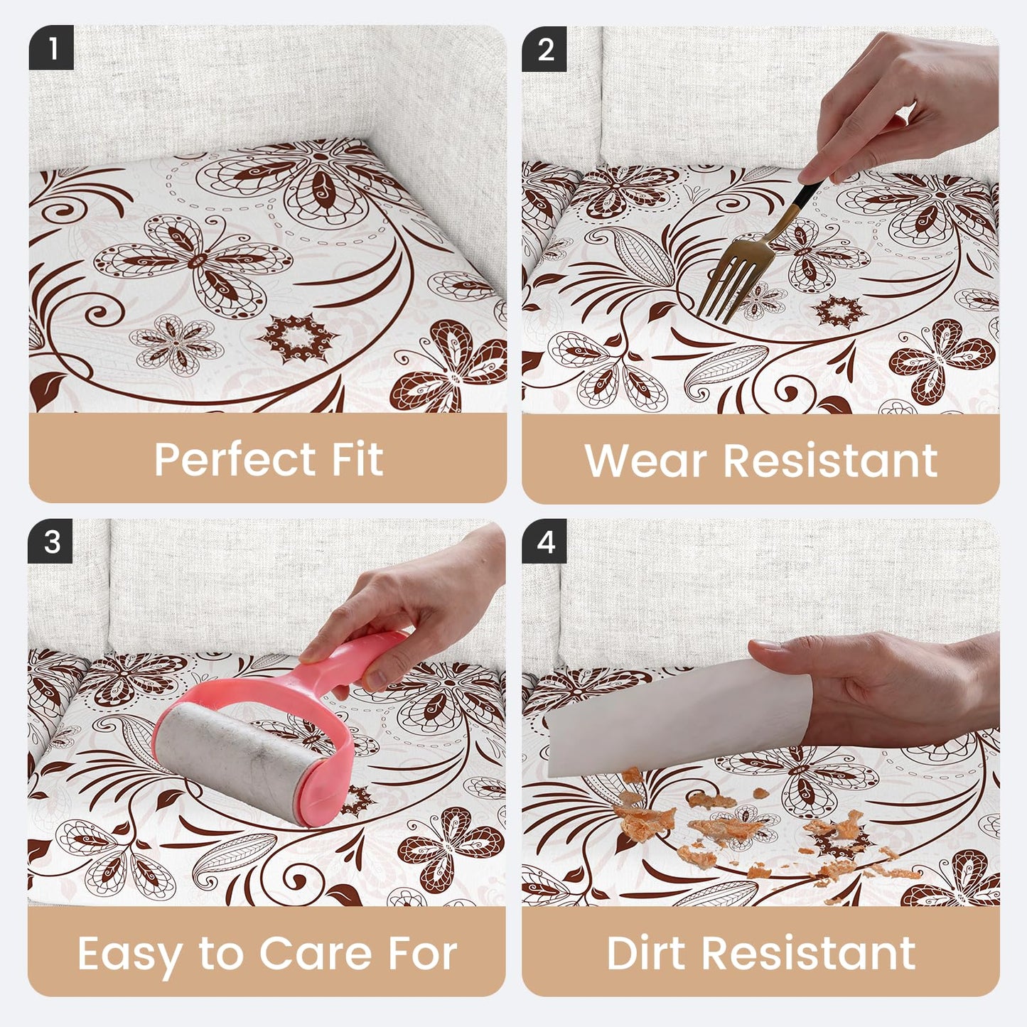 Stretch Couch Cushion Covers for Individual Sofa Seat Cushion,Washable Slipcover for Chair Loveseat Sofa,Furniture Protector Cushion Sofa Cover(Backrest or Seat) BST326H