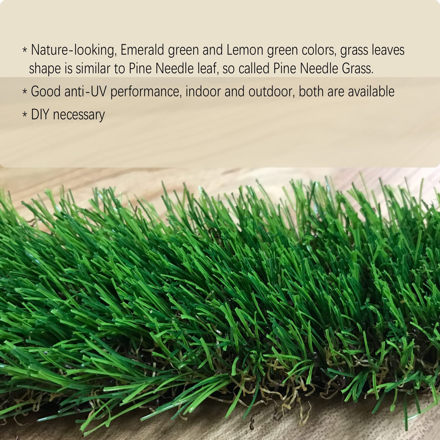 KuGuo Artificial Grass Decoration Strip Indoor/Outdoor DIY Fake Grass (Autumn, Width 2in x Length 11ft) BST220