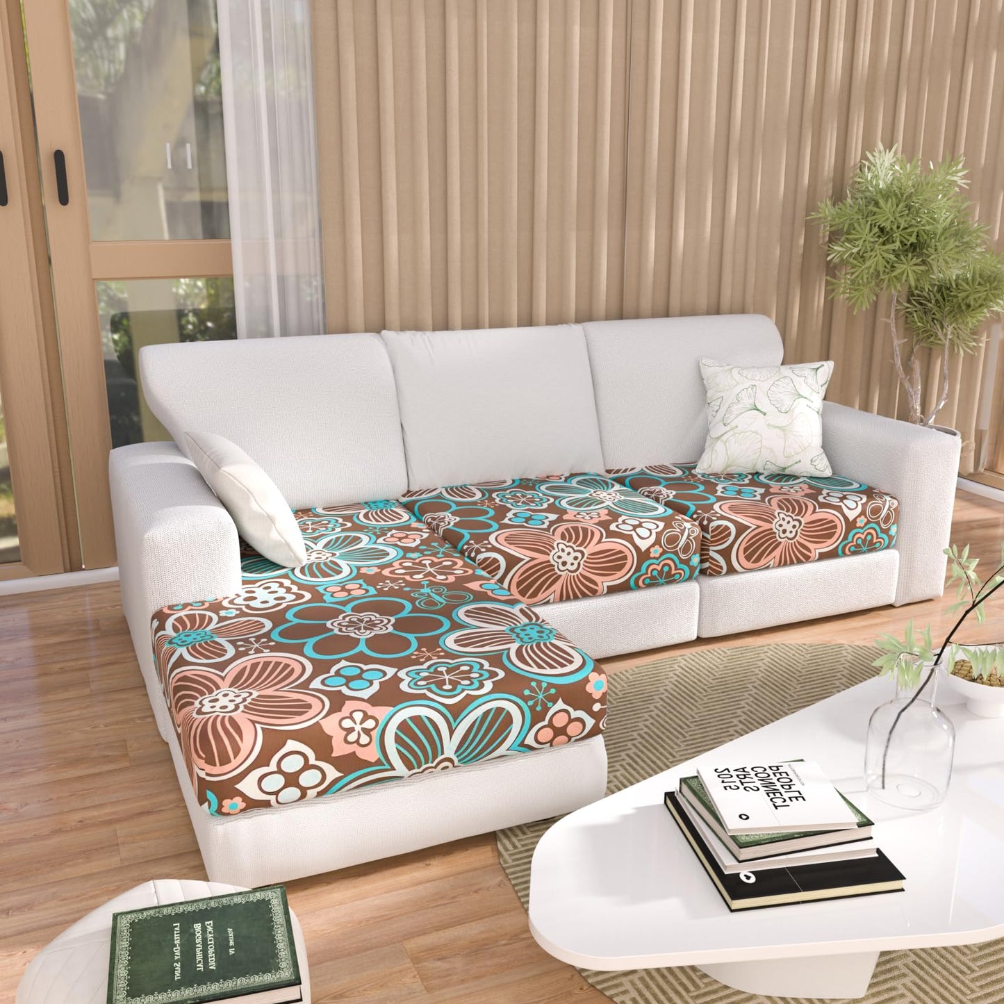 Stretch Couch Cushion Covers for Individual Sofa Seat Cushion,Washable Slipcover for Chair Loveseat Sofa,Furniture Protector Cushion Sofa Cover(Backrest or Seat) BST326H