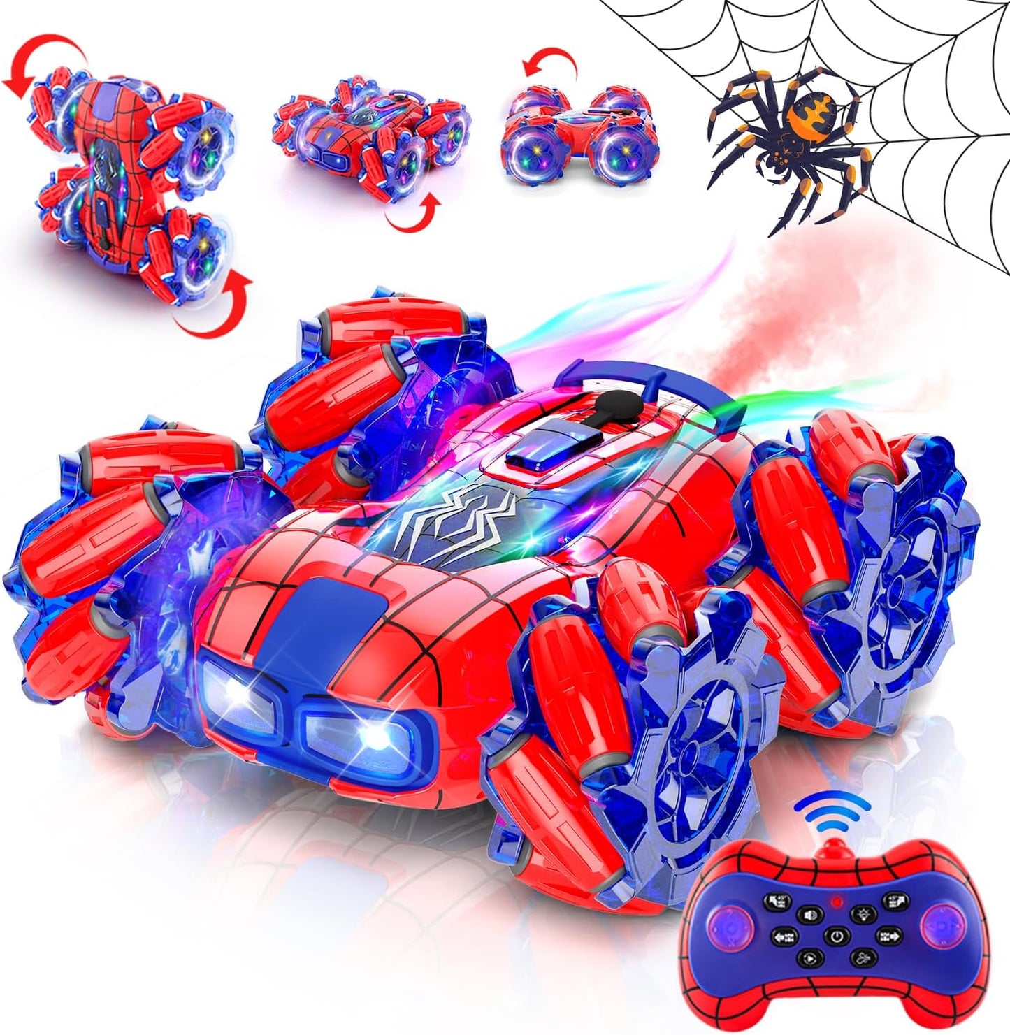 Spider Remote Control Car 4WD with 360° Rotating Drift Stunt Rc Cars Ages 6+ 60