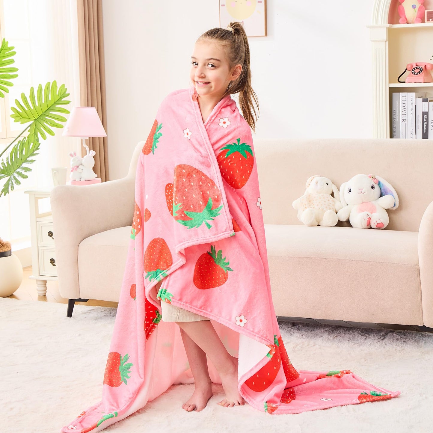 Wajade Unicorn Gifts for Girls - Glow in The Dark Unicorn Blanket Birthday Christmas Decor for Kids Age 3 4 5 6 7 8 9 10 11 12 Years Old Teens Child Toddler Throw Violet 60"x80" BST202