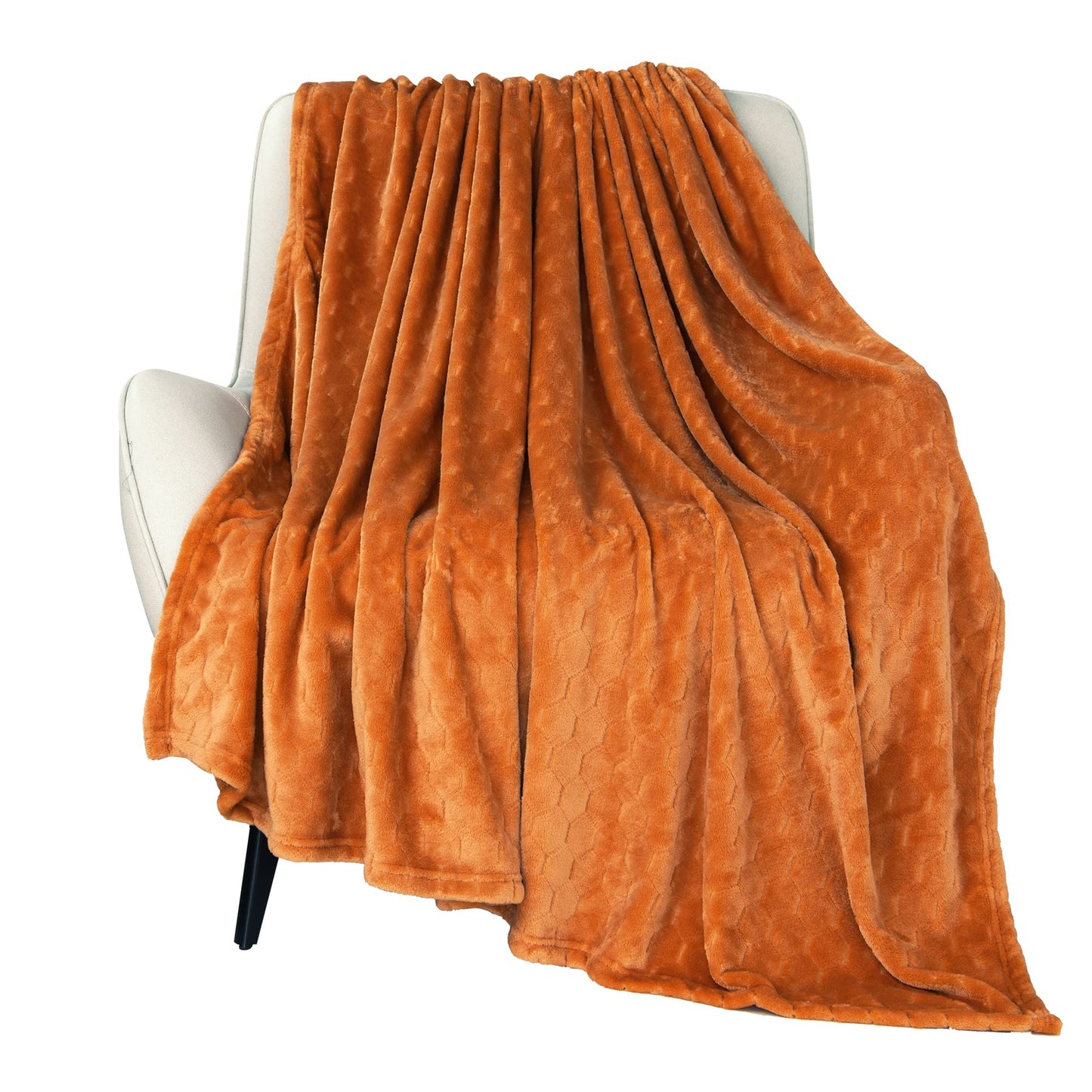 TOONOW Fleece Blanket Super Soft Cozy Throw Blanket 50" x 60", Lightweight Fuzzy Comfy Textured Flannel Blanket Warm Plush Throw Blankets for Couch, Sofa, Bed, Emerald WN420