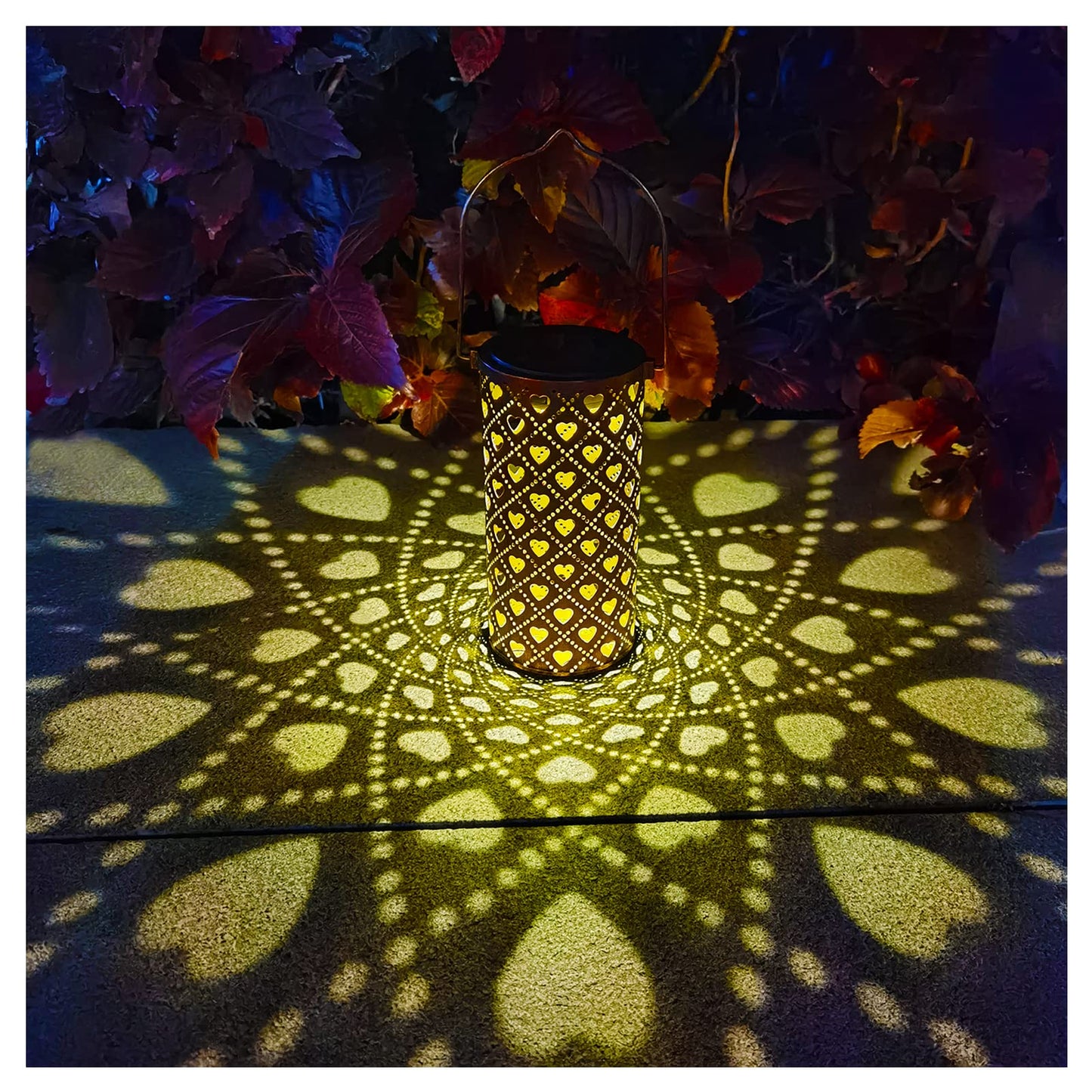 Solar Lanterns Outdoor Waterproof Butterfly Garden Decor Birthday Gifts for Women Mom Grandma, Hanging Solar Lights Metal Lantern Decoration Outside for Yard, Patio, Backyard, Porch