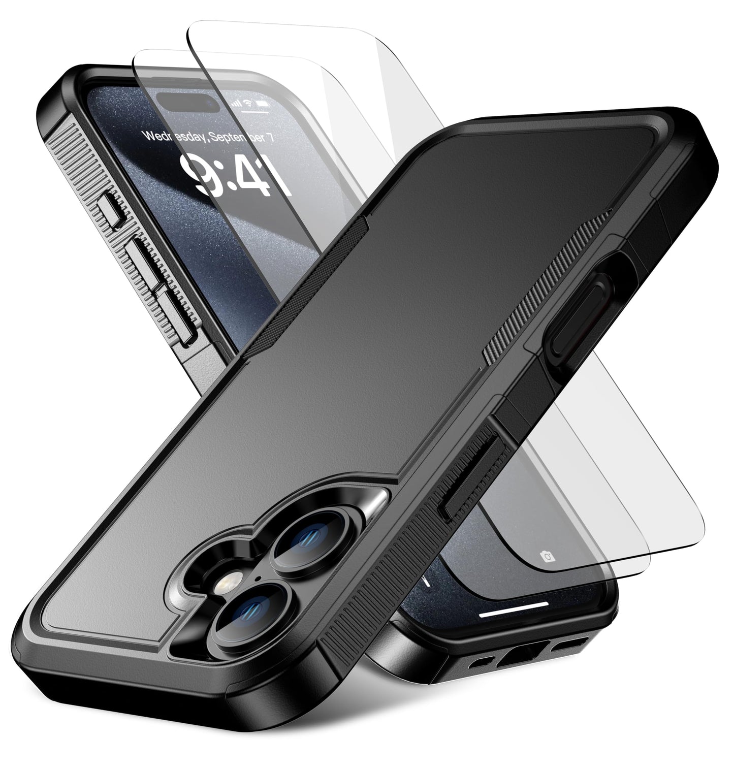 Magnetic for iPhone 17 Air Case [Compatible with MagSafe] [Shockproof] [Heavy Duty Protection] Pocket-Friendly & Tough Non-Slip Protective Phone Cover for iPhone 17Air 6.6", Black WN420