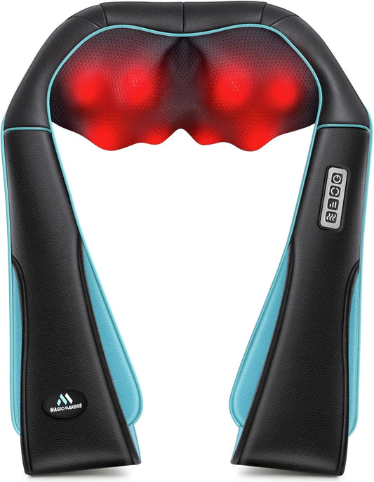 MagicMakers Shiatsu Neck Massager with Heat for Pain Relief Deep Tissue 79