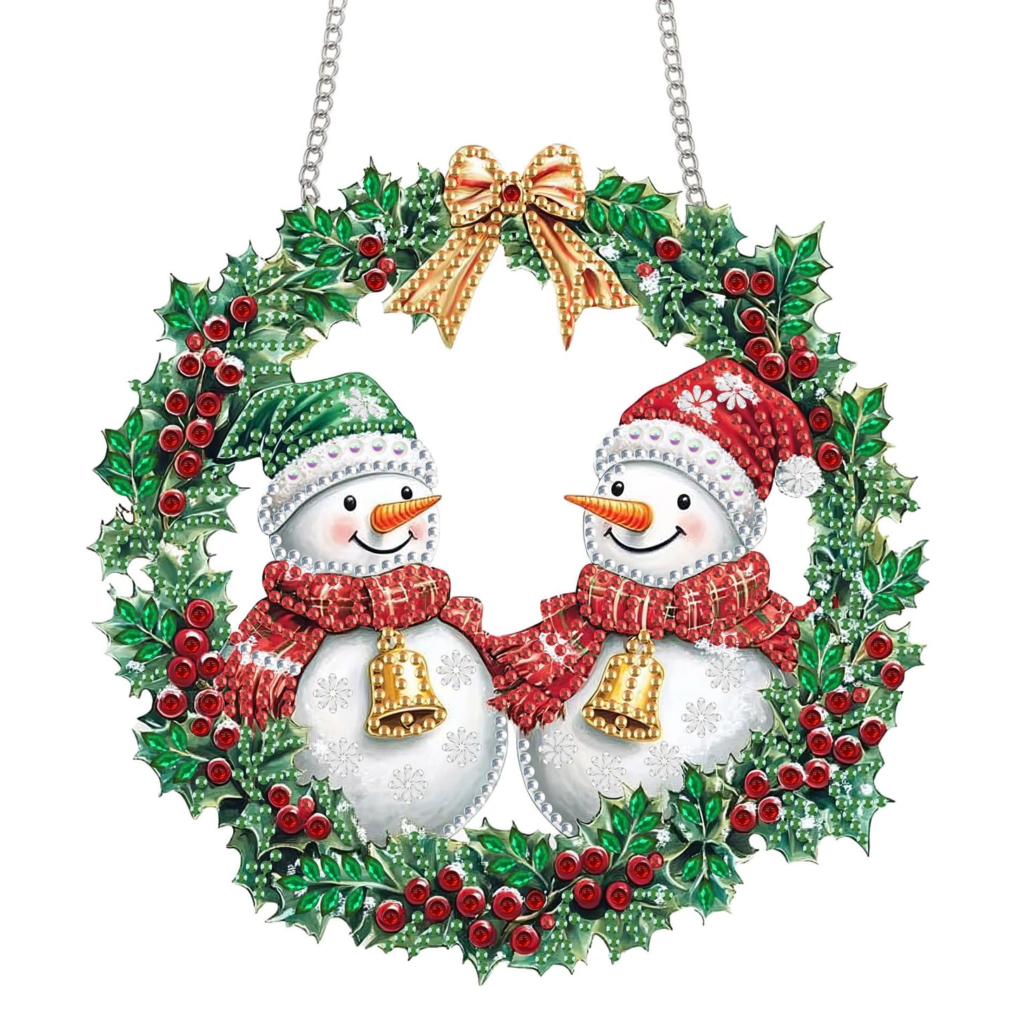 Bimkole Cat Diamond Art Hanging Kit for Adult, DIY 5D Animals Diamond Art Painting Window Pendant, Acrylic Crystal Art Hanging Ornament for Wall Home Garden Front Door Decor - 7.8x7.8 Inch BST220