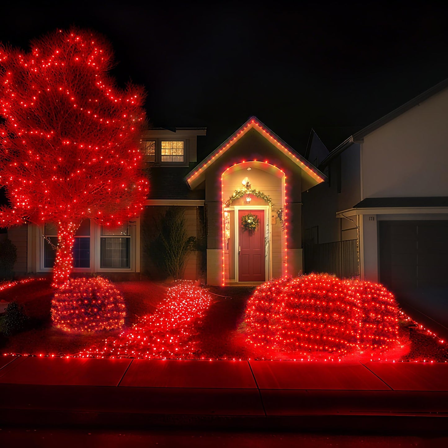 BlcTec Christmas Lights Outdoor 360 LED 9.8ft x 6.6ft Christmas Net Lights with 8 Modes RD12