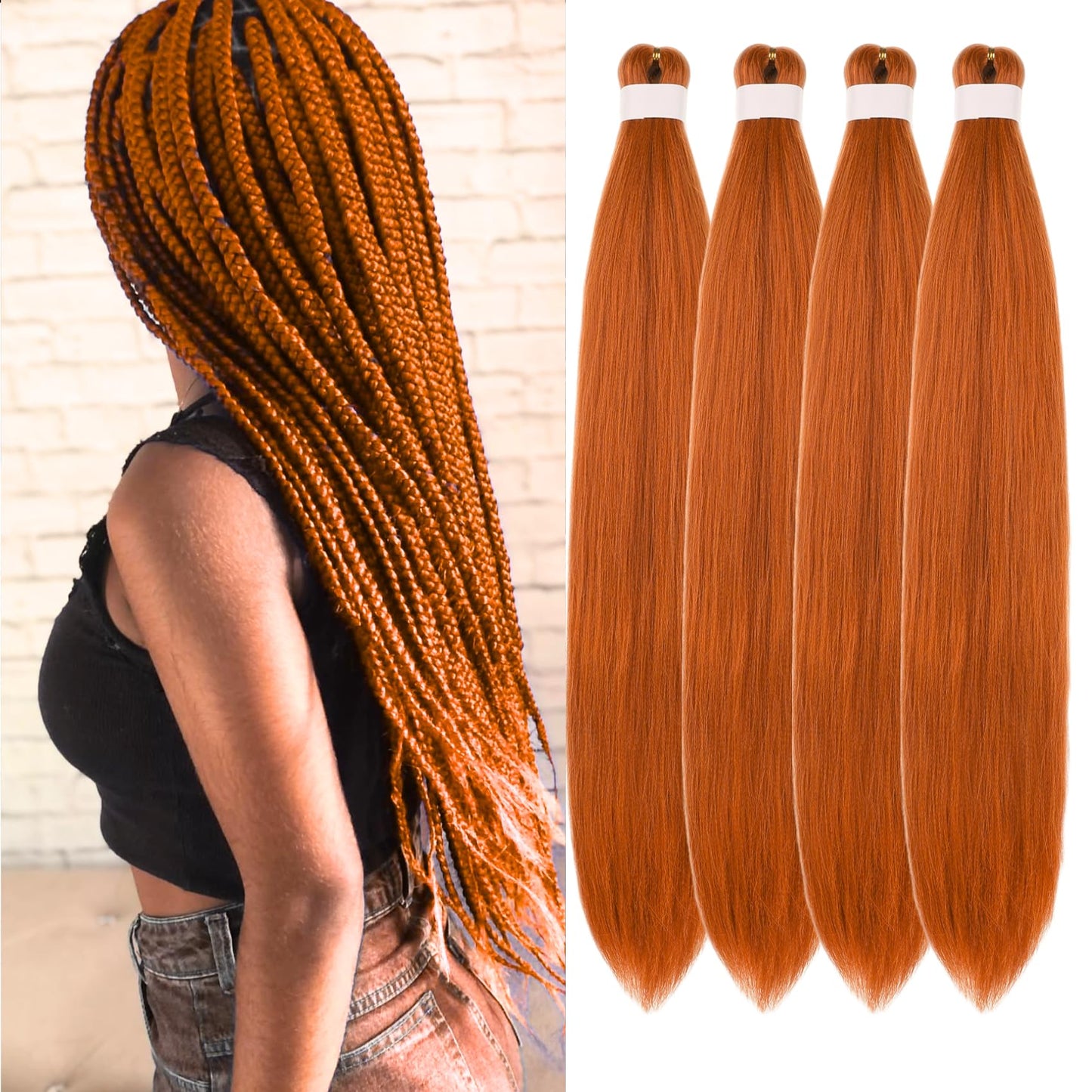 Purple Braiding Hair Pre stretched Knotless 26 inch | Hypoallergenic Synthetic Purple Prestretched Ez Braid Knotless Itch Free Soft Yaki Texture Hot Water Setting WN420