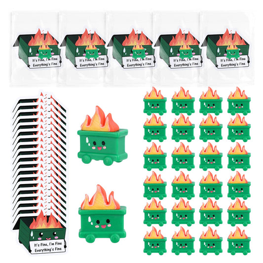 30 Set Dumpster Mini Dumpster Desk Accessories Ornament Employee Appreciation Gifts Resin Trash Shape Funny Office Gifts Fire Desk Decor for Support Graduation Teacher BST220