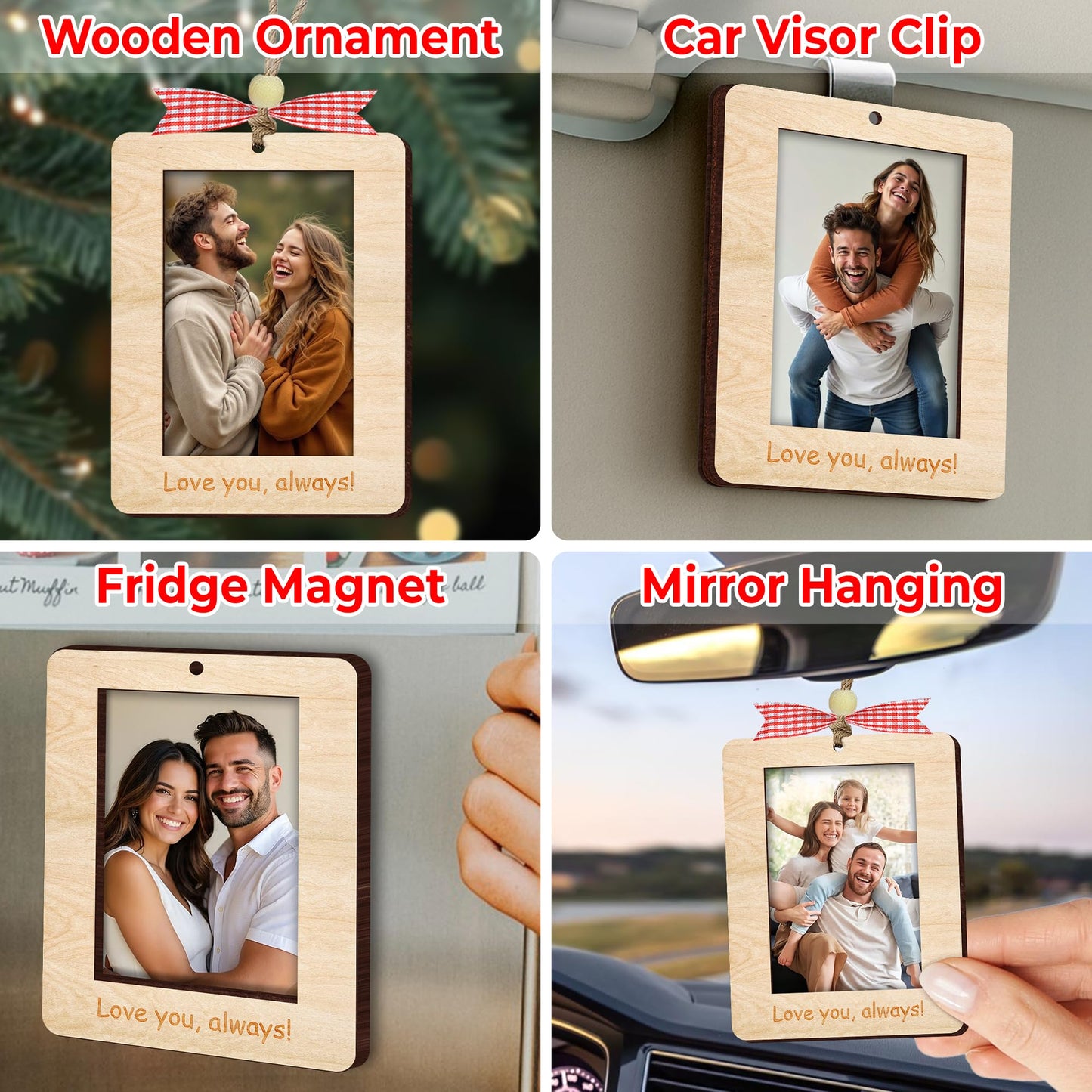 Funny Couple Decorative Gift for Him Her Anniversary Frame Wooden Sign Plaque Rustic 3D Wall Art Wedding Birthday Valentine's Day Gift for Boyfriend Girlfriend Husband Wife HU-FR252 BST220