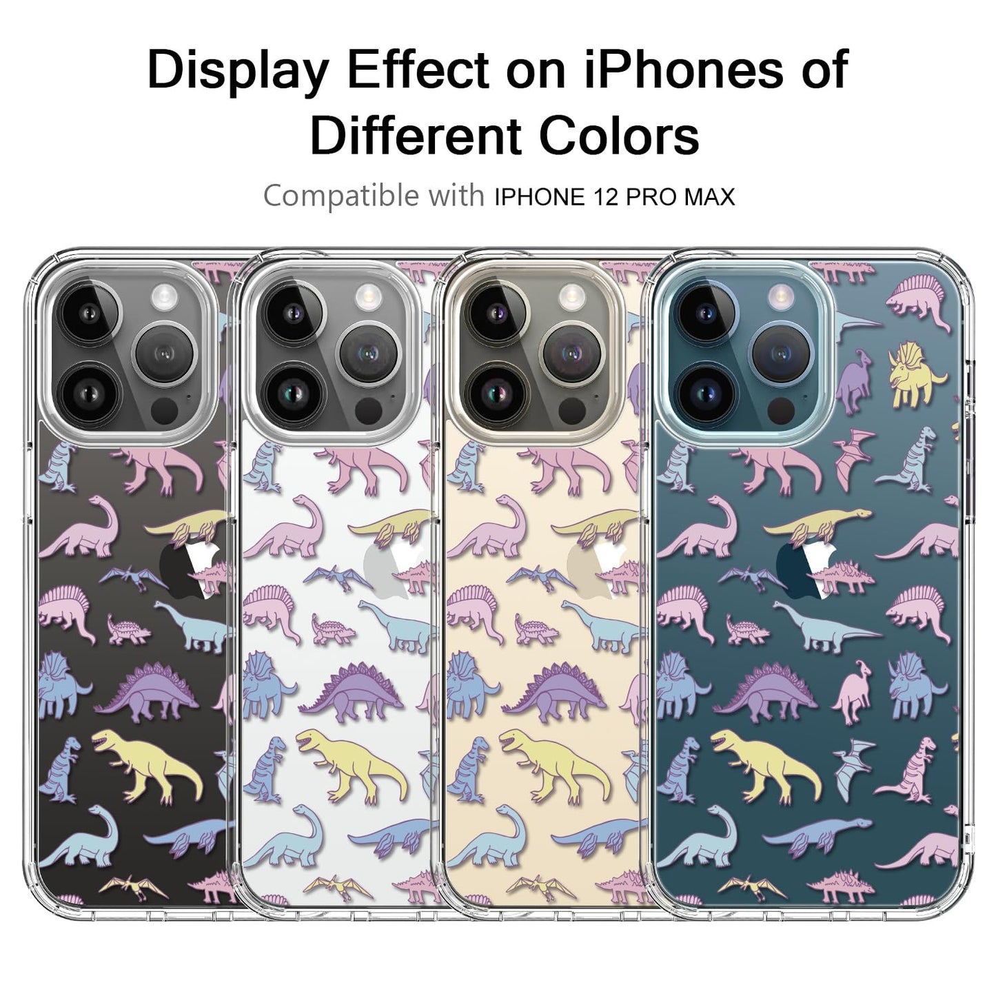 bicol for iPhone 12 Pro Max Case with Screen Protector and Camera Lens Protector - Fashionable Flower Floral Designs for Women Girls - Shockproof Acrylic Clear Phone Cover 6.7" - Blooming Flowers WN420