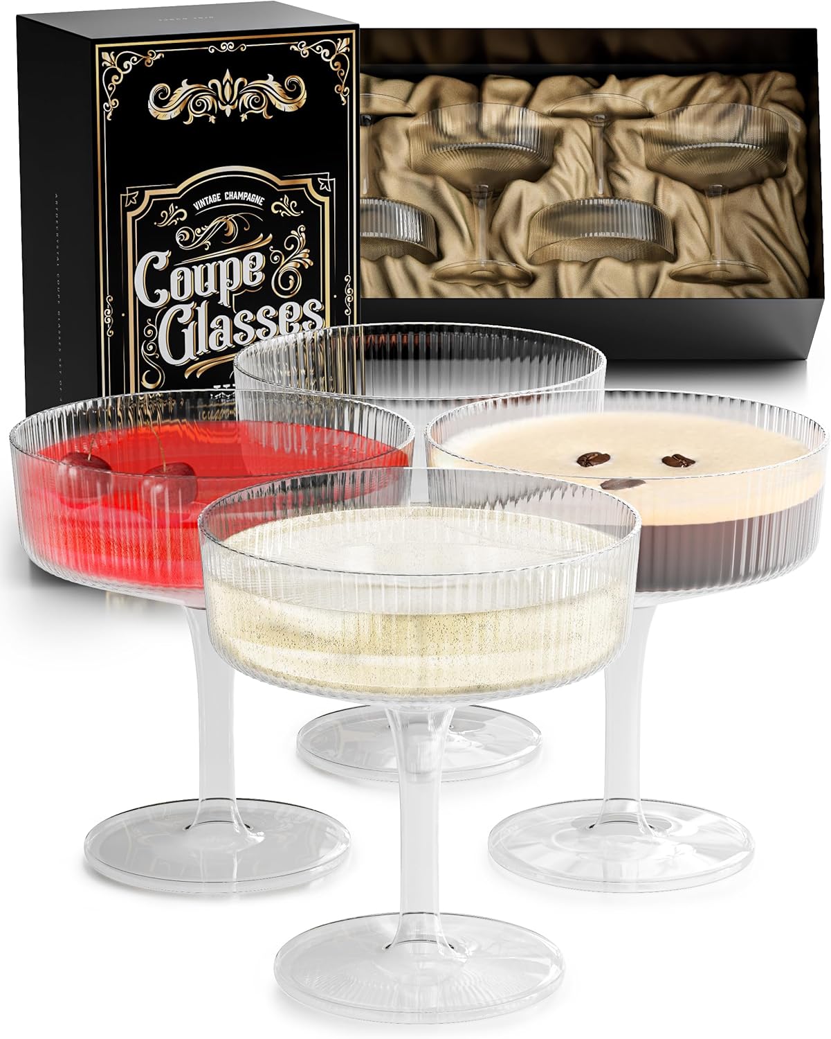 Champagne Coupe Glasses Set of 4 50