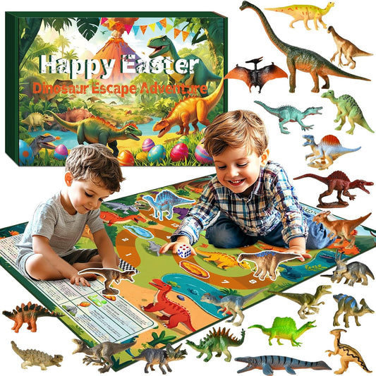 Prefilled Easter Eggs with Toys, 24 Pcs Filled with Dinosaur Toys Large Map, Easter Eggs Hunt for Kids, Party Favors, Basket Stuffers Fillers, Classroom Prize Supplies WN420