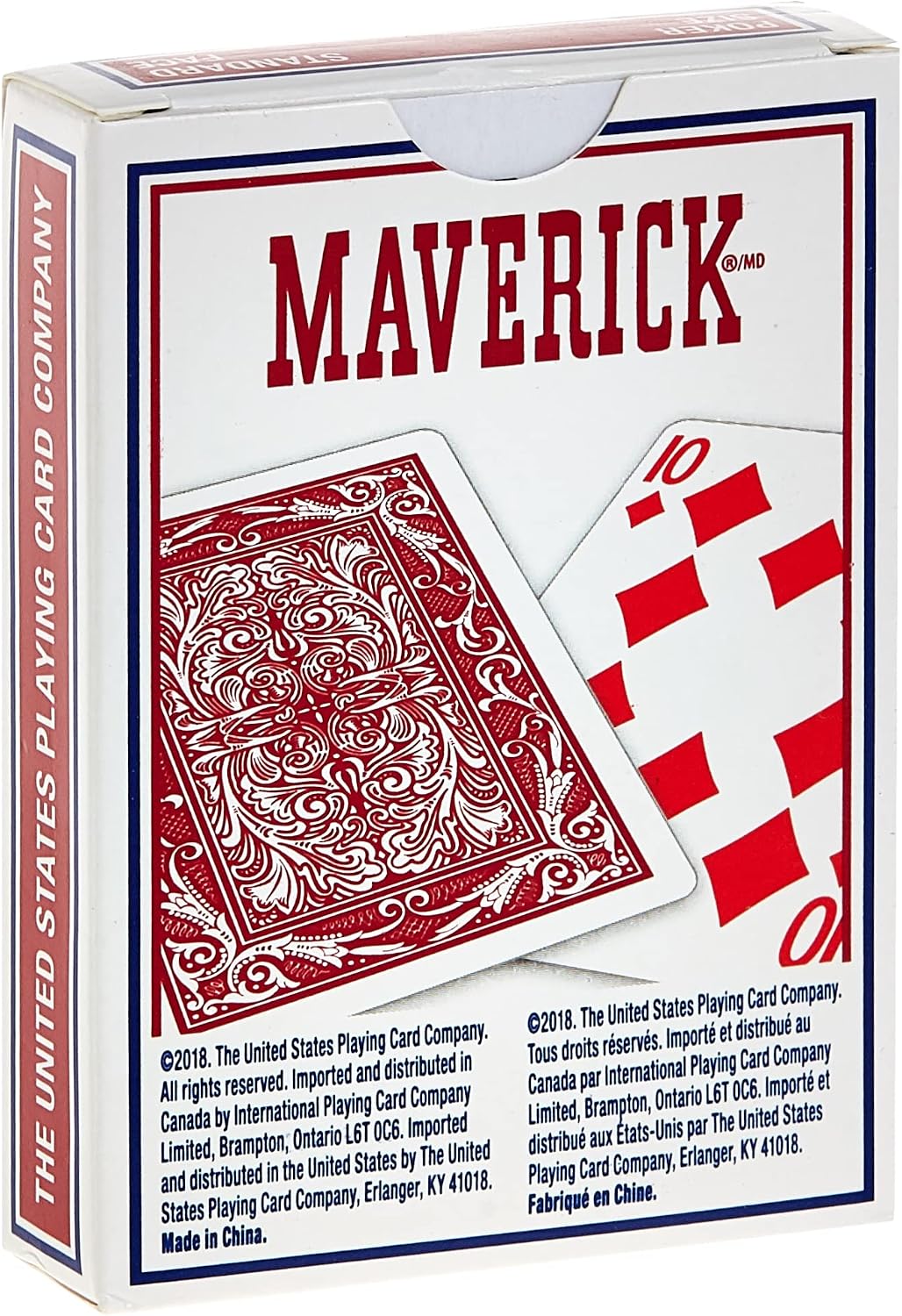 Maverick Poker Playing Cards feature regular index numbers Each Maverick Poker Deck measures 2.5 x 3.5 inches WN420