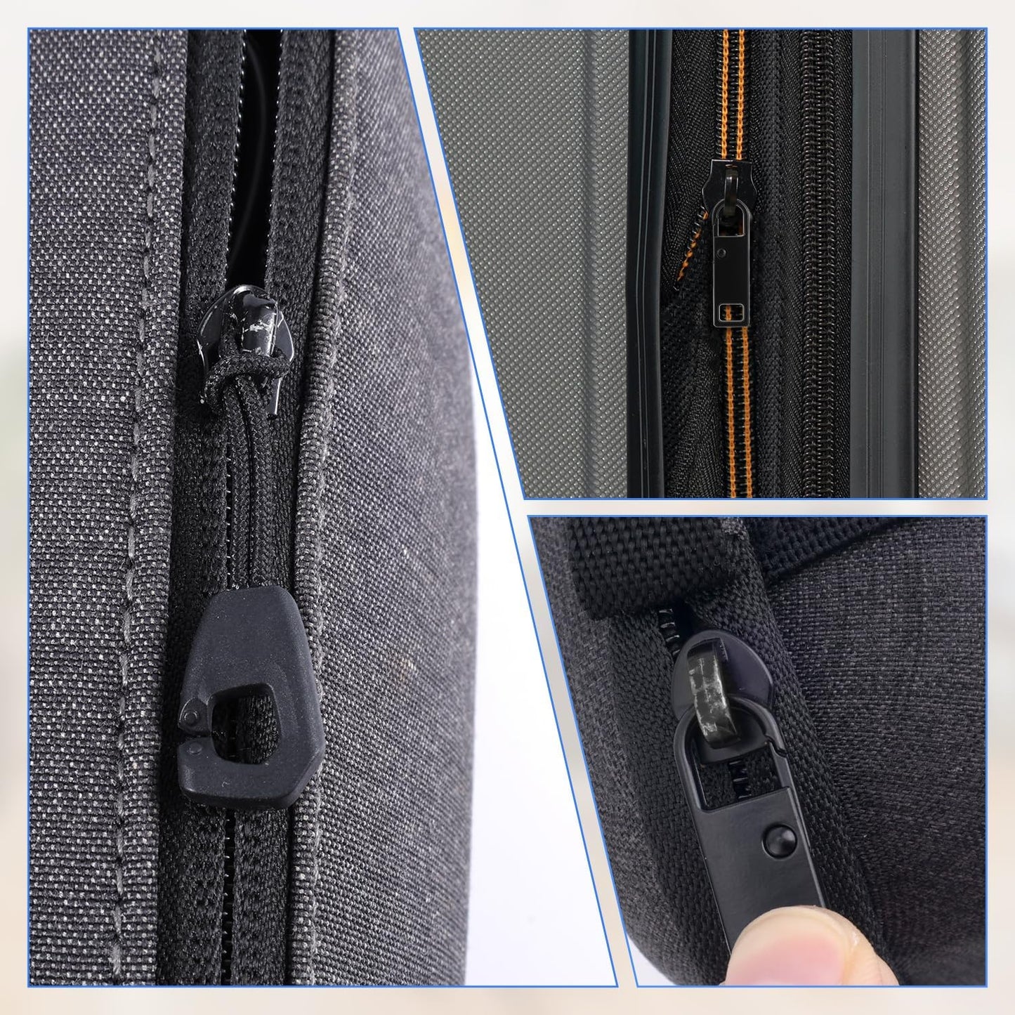 8pcs Zipper Pull, Detachable Zipper Tab Replacement Repair Kit Zippers Extension Handle Pull Cord Mend Fixer for Luggage Backpack Jackets Pants Coat Shoes Tents BST326L