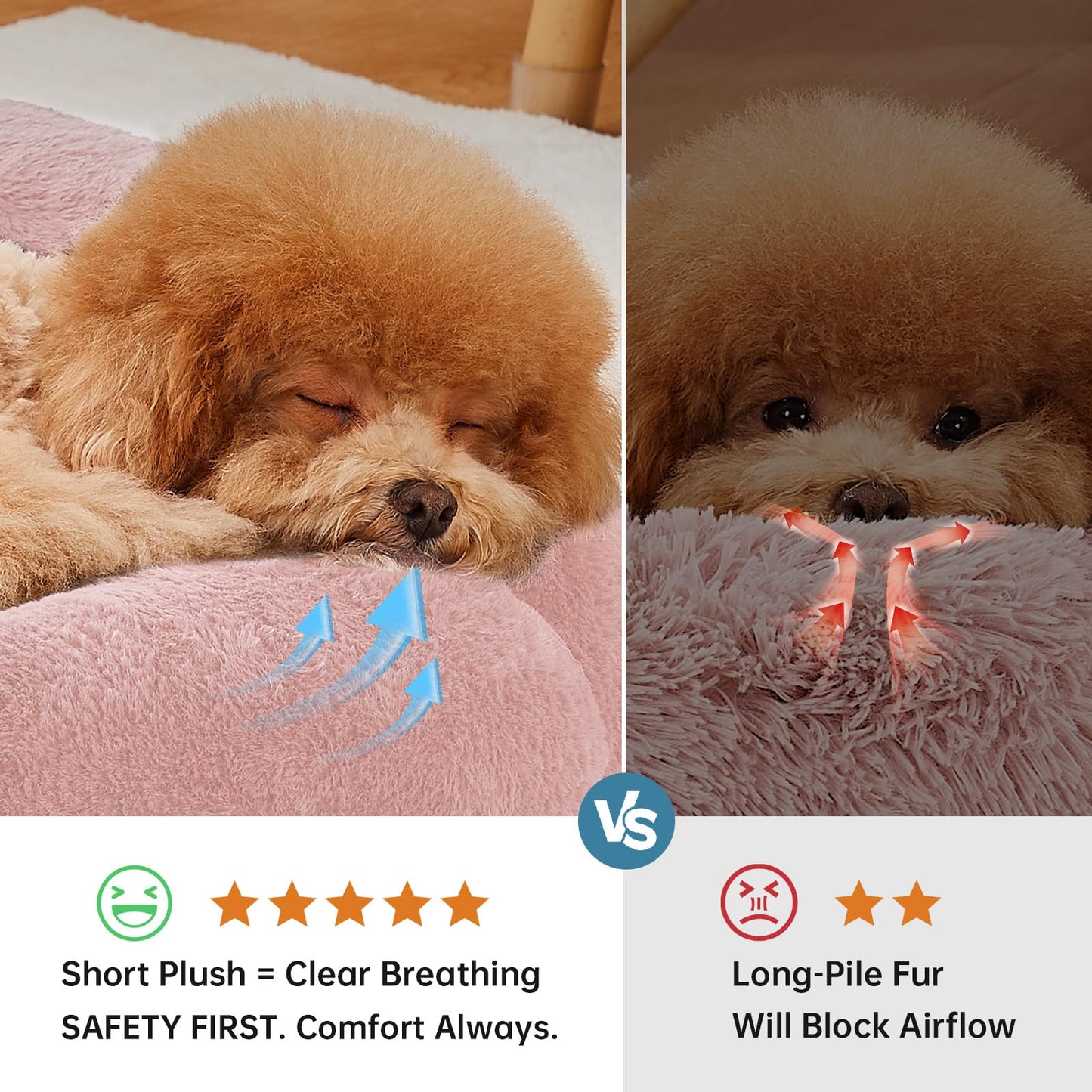 OhGeni 20 inches Calming Donut Dog & Cat Bed for Small Pets N28