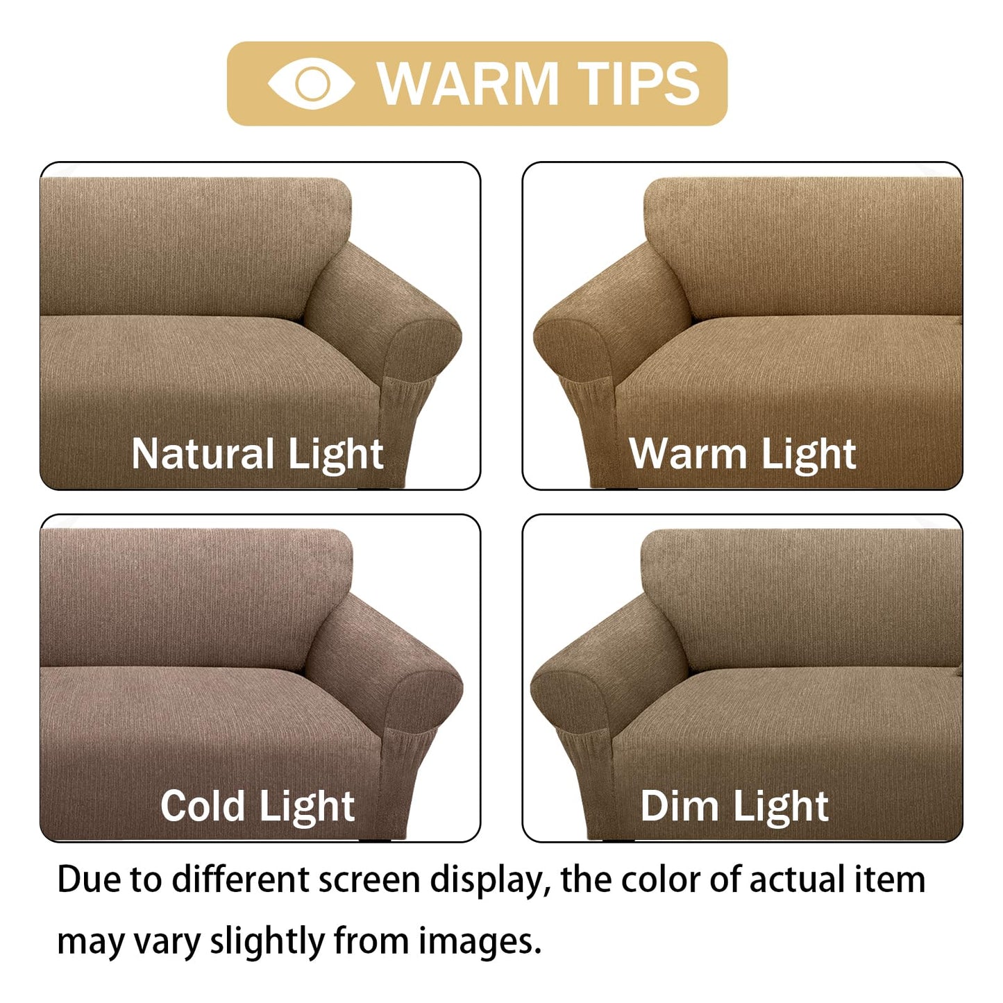Sofa Slipcover with 2 Pillow Cover for 3 Cushion Couch, Non Slip Furniture Protector with Elastic Bottom, Washable Sofa Cover for Kids, Pets (Sofa, Navy) BST326H