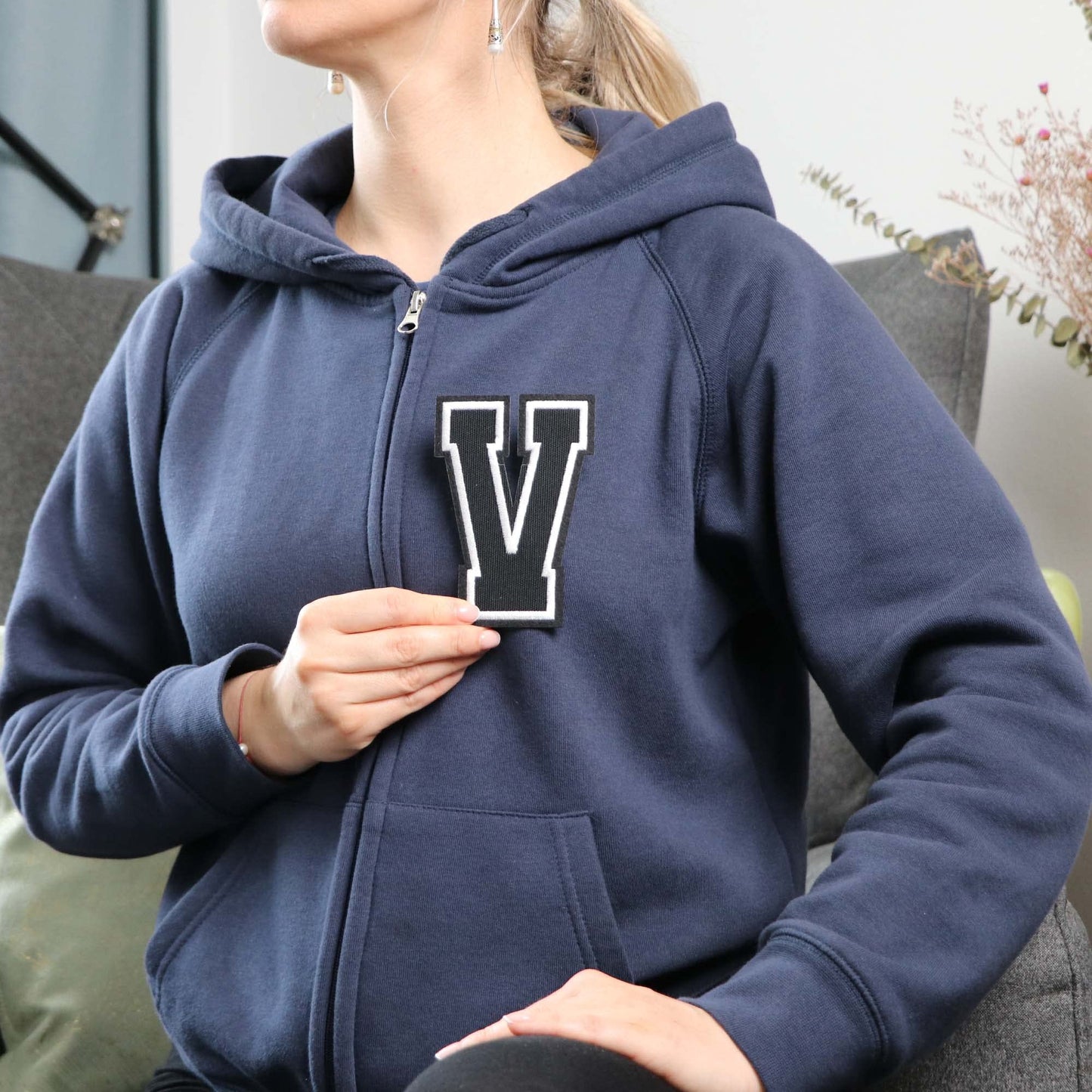 Iron On Letters Patches Premium Quality - Letter for Clothing - Varsity Patch Transfer for Clothes - Embroidered Letters Patches for Jersey Jackets - Sew on Appliques Red BST220