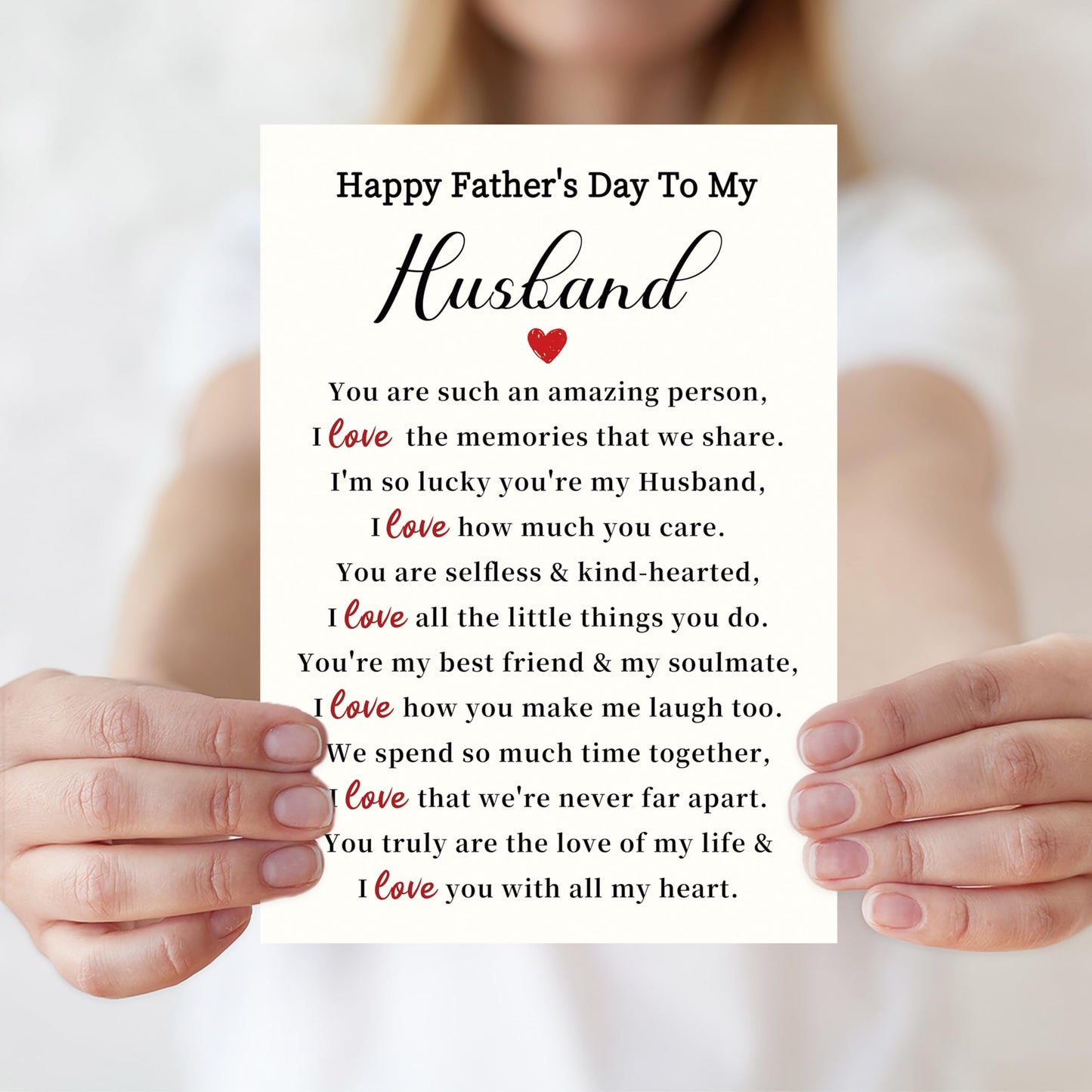 Fathers Day Card Gifts for Husband,Fathers Day Card Gifts from Wife,Happy Father's Day Cards Decorations Gifts For Husband,Heartfelt Appreciation Gift from Wife BST220