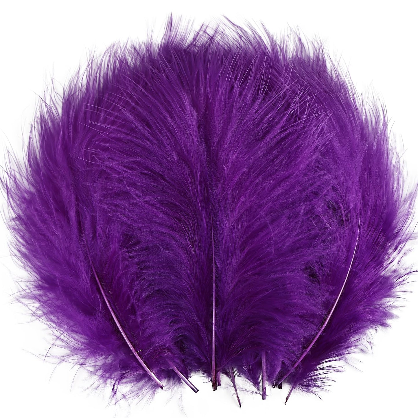 Fluffy Turkey Marabou Feathers 100pcs for Craft Dream Catcher Decoration - 4-7Inches Natural Feathers (Green) BST220