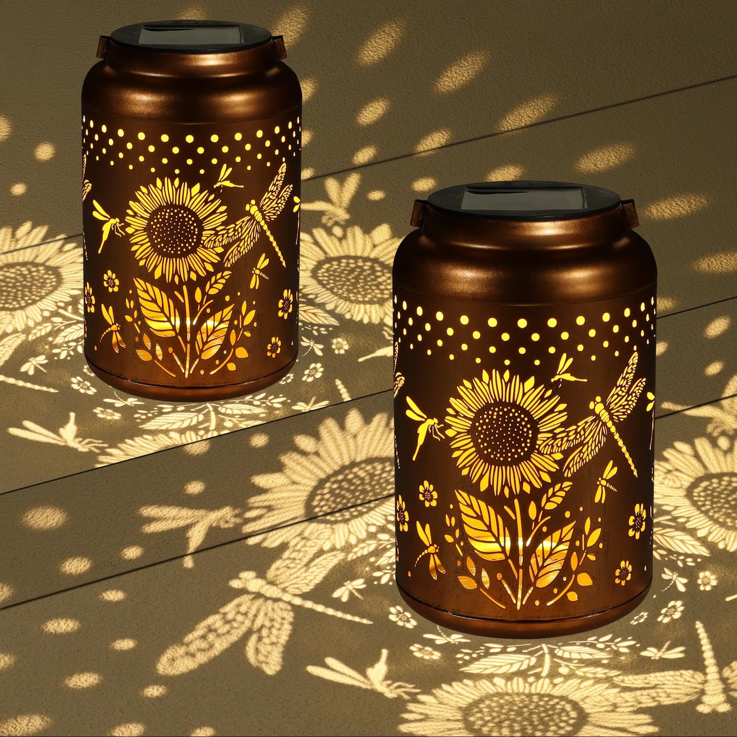 2 Pack Solar Lanterns Outdoor Waterproof N30