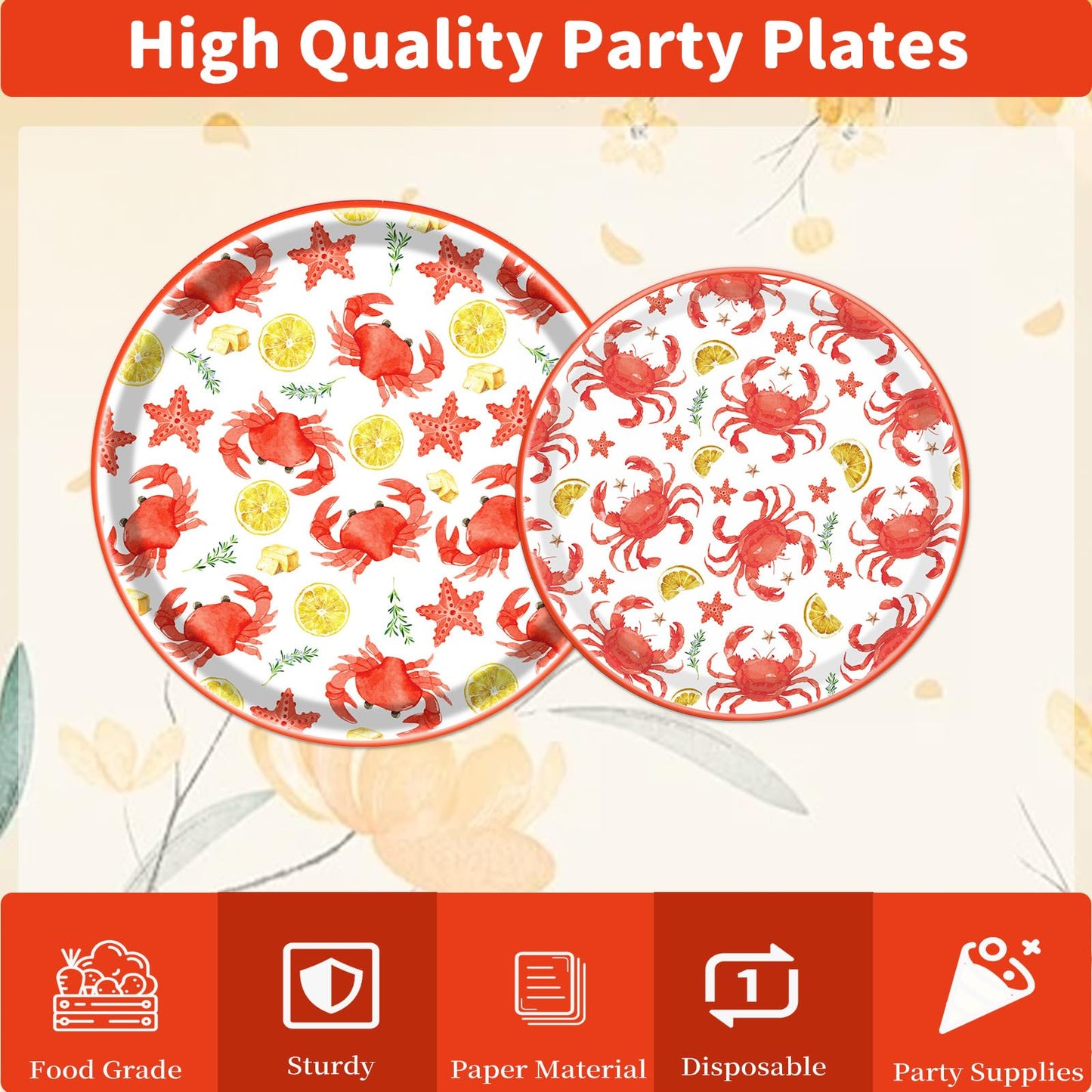 Gameza July Christmas Party Decorations Tableware, 96PCS There's Some Hohoho's in July Disposable Paper Plates and Napkins Decoration, Summer Xmas Beach Forks Decor Supplies Serves 24 BST220