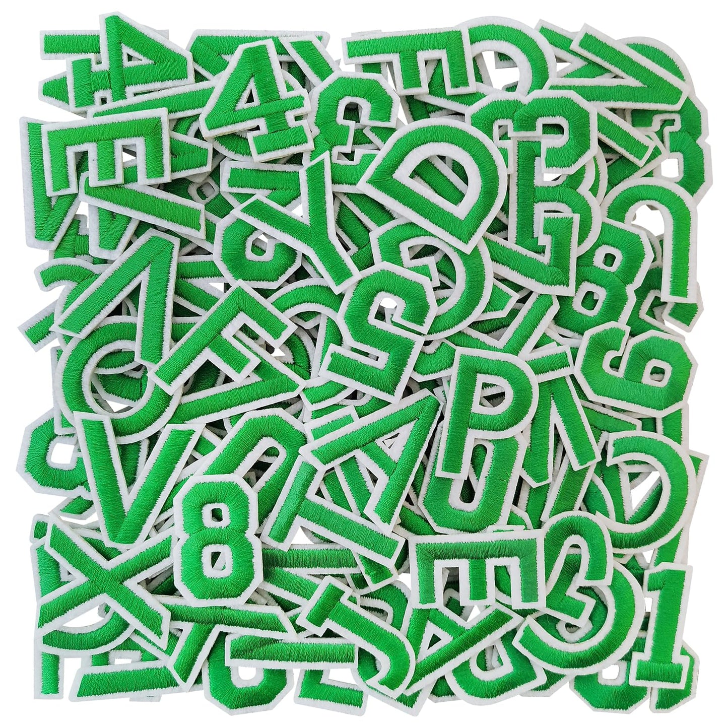 72Pcs Iron on Number and Letter Patches, Numbers 0-9, Letters A-Z Embroidered Applique Patches for Clothes, Skirts, Hats, Socks - Black BST220