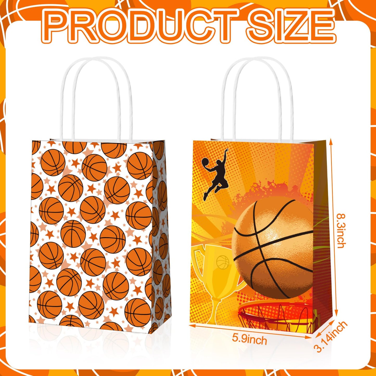 MotiMind 24 Pcs Softball Party Favor Bags Black Yellow Softball Themed Goodie Gift Wrapping Paper Bags with Handles Portable Sports Ball Candy Treat Pouch for Birthday Party Decorations Supplies BST326H