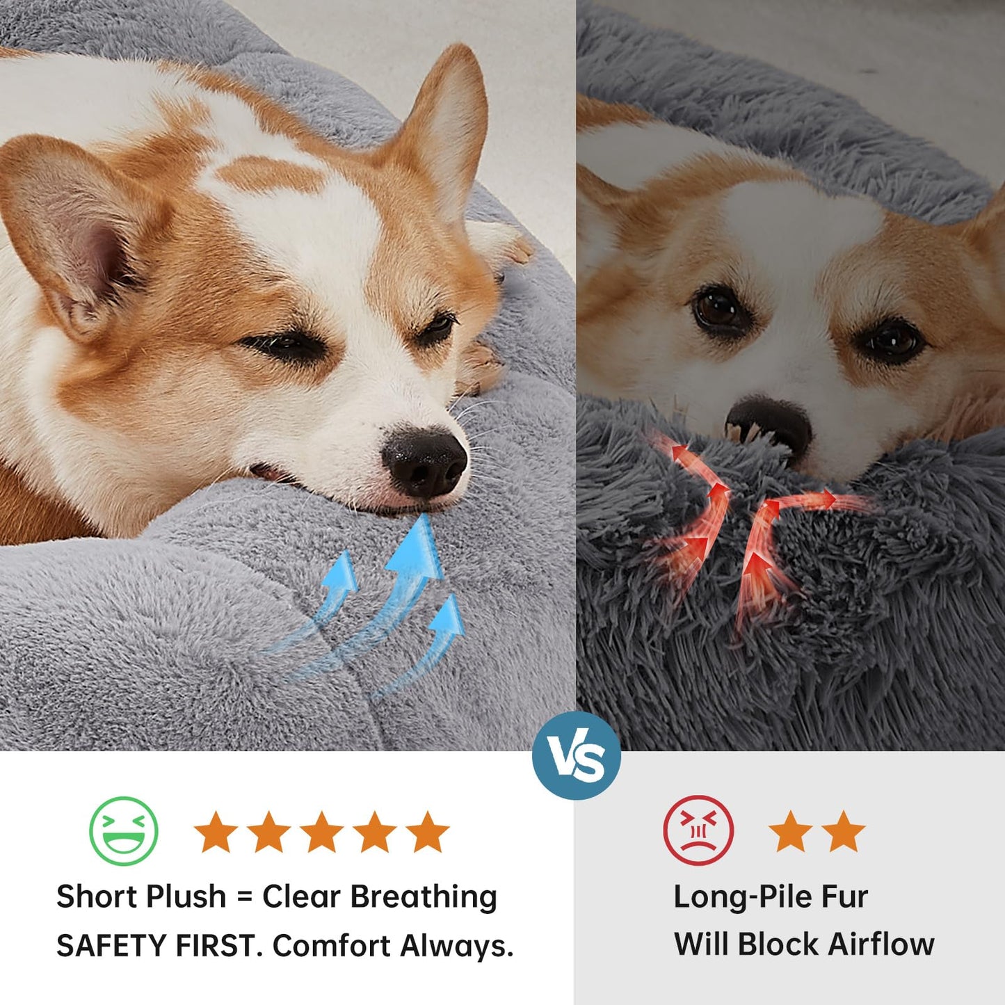 OhGeni 20 inches Calming Donut Dog & Cat Bed for Small Pets N28