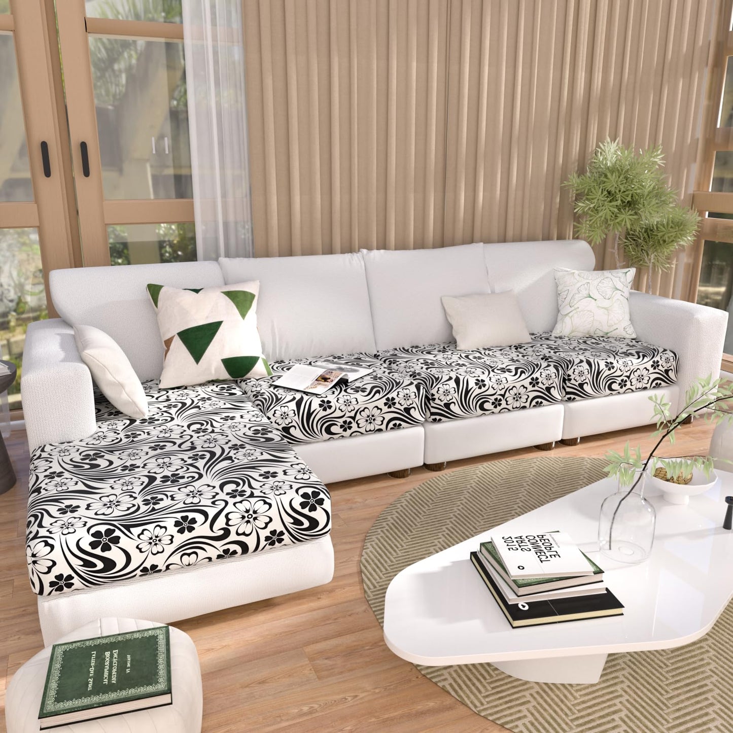 Stretch Couch Cushion Covers for Individual Sofa Seat Cushion,Washable Slipcover for Chair Loveseat Sofa,Furniture Protector Cushion Sofa Cover(Backrest or Seat) BST326H