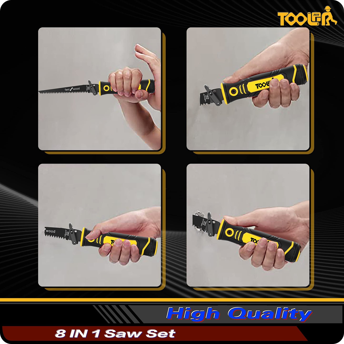 8-In-1 Multi Blades Hand Saw, Drywall Cutter. Hacksaw. Long Blade Hand Saw, Jab Saw RD3
