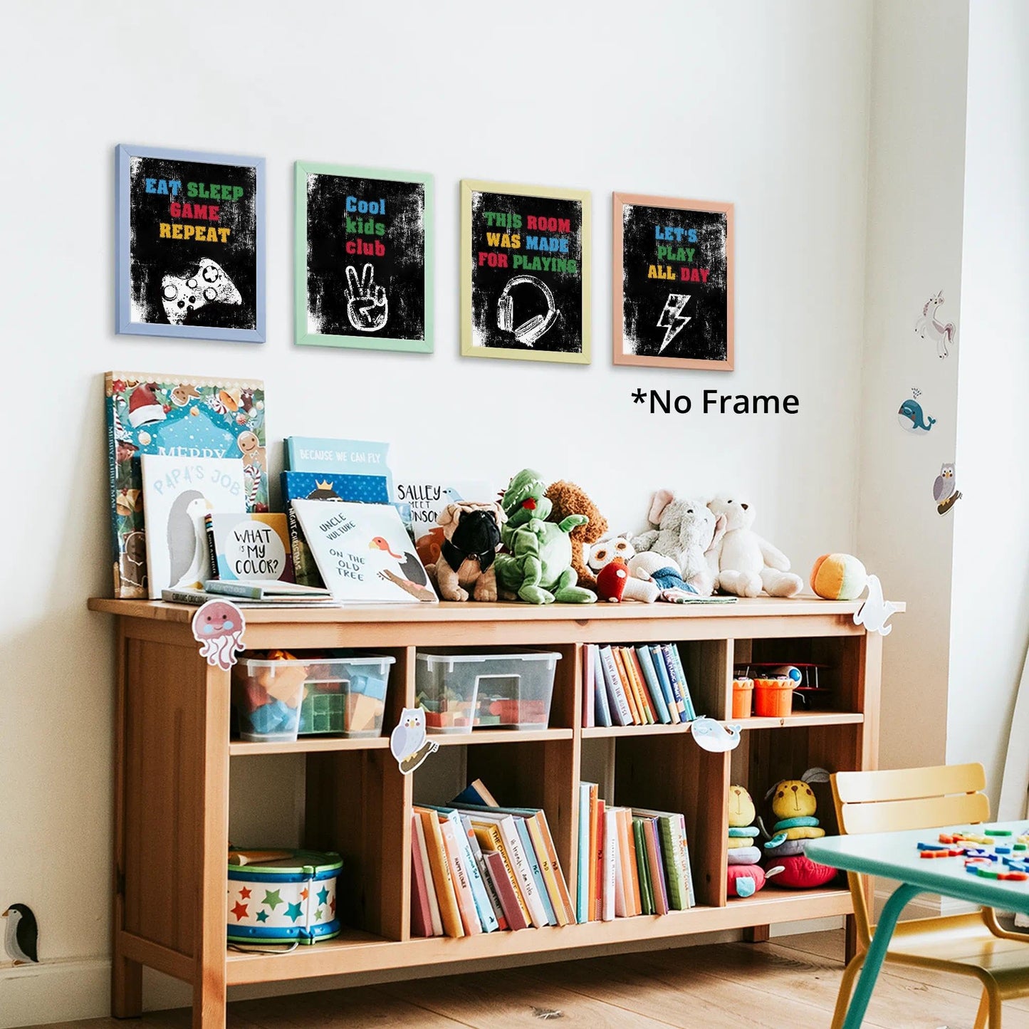 Retro Video Game Gaming Poster Prints for Home Boys Room Playroom Decor,Black And White Video Game Decorations Prints Wall Art Unframed 4pcs 8x10inches,Gift for Gamer Boys Gaming Love (8×10 inc) BST220