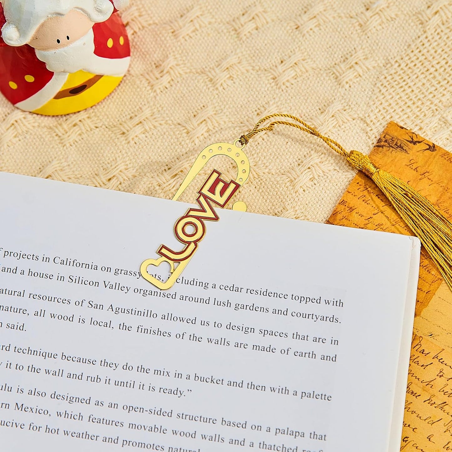 4Psc Metal Bookmarks with Tassel, Cute Book Marks for Reading Kids, Book Clips, Christian Gifts, Funny Gifts for Book Lovers Women WN420