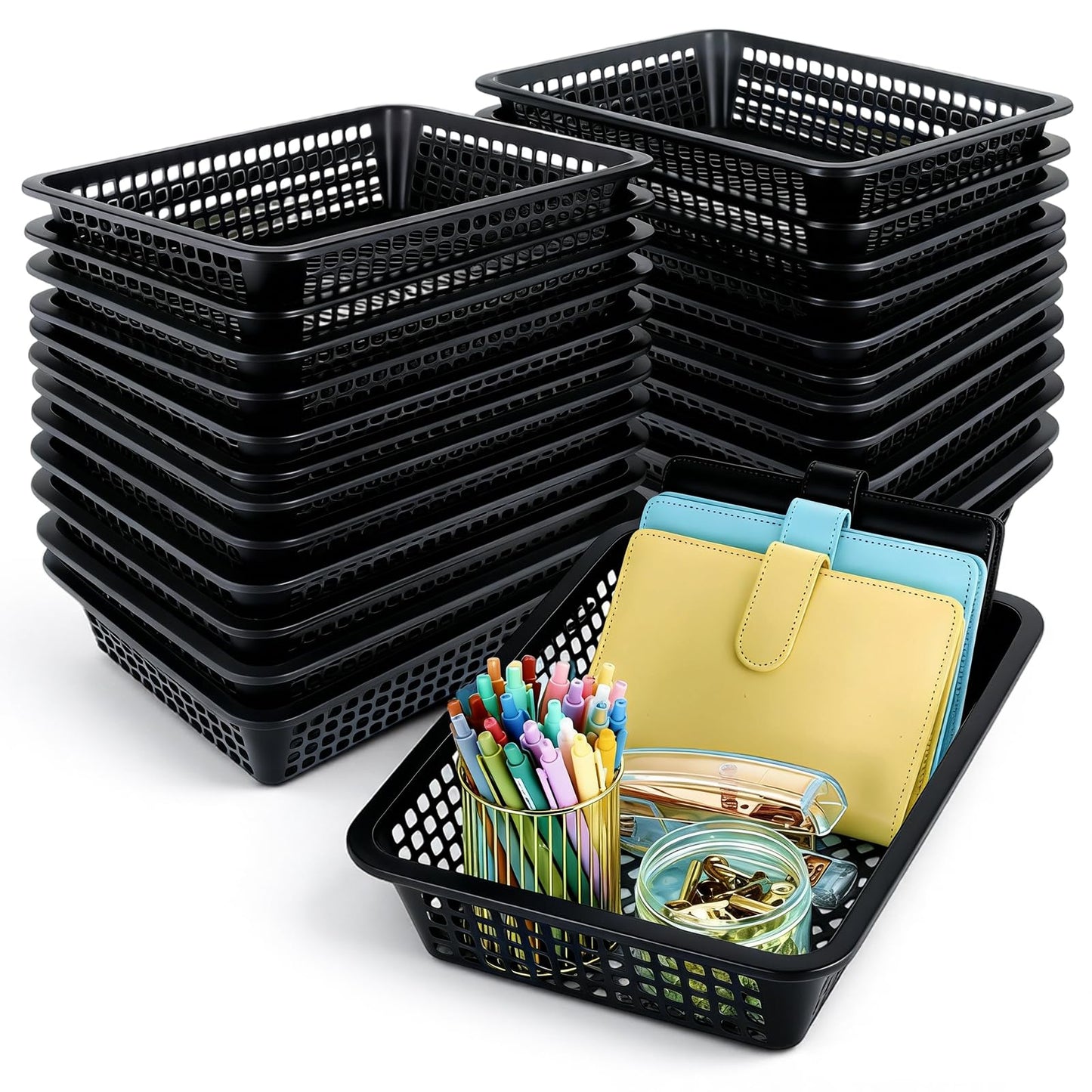 Zhehao 24 Pcs Paper Organizer Basket RD2