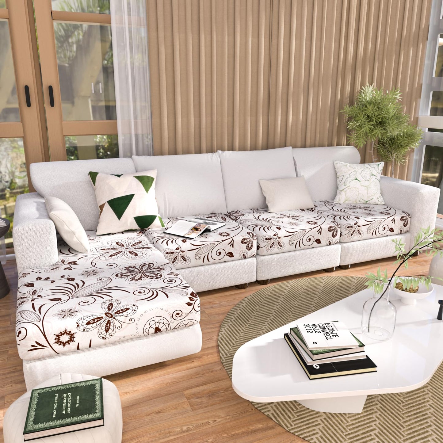 Stretch Couch Cushion Covers for Individual Sofa Seat Cushion,Washable Slipcover for Chair Loveseat Sofa,Furniture Protector Cushion Sofa Cover(Backrest or Seat) BST326H