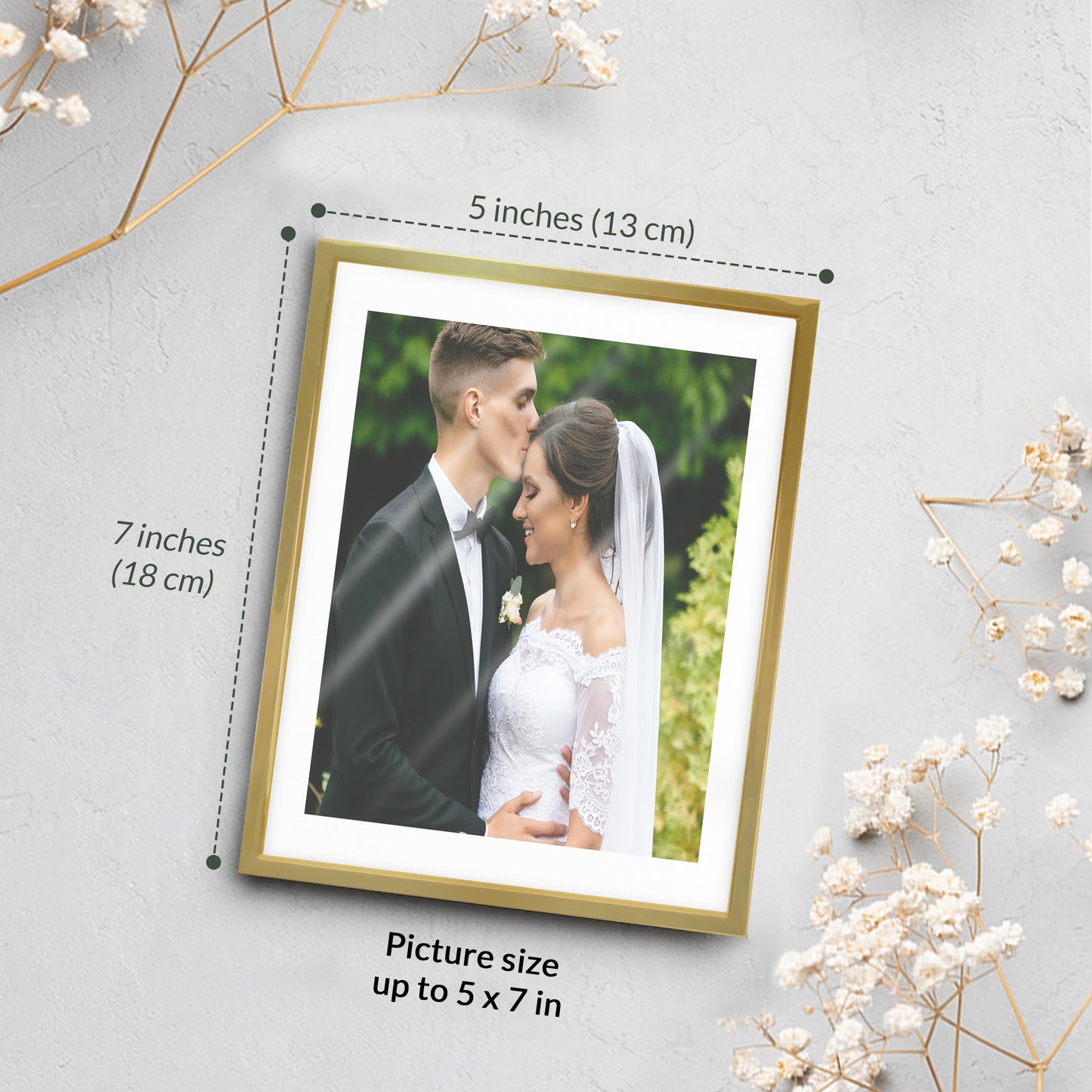Gold Floating Frame 8x10 Gold Frame (2 Set) Floating Picture Frame - Wedding, Decor, Display Memories - Fit 5x7, 6x8, 7x9, 8x10 BST220