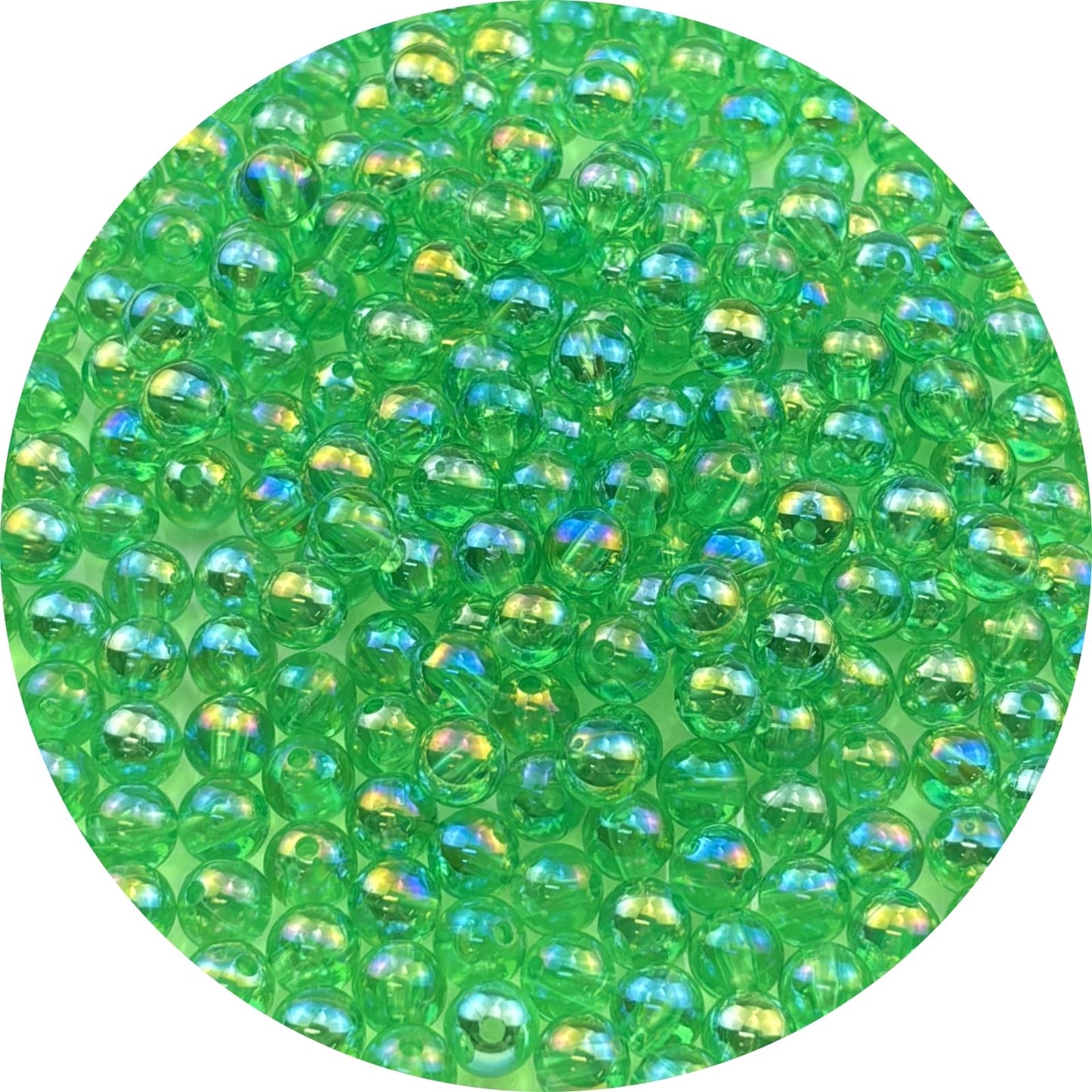 2000pcs 4mm Acrylic Round Beads AB Colors Acrylic Beads Round Spacer Beads with Hole for DIY Bracelet Necklace Jewelry Making Supplies Handmade Craft(Green AB) BST220