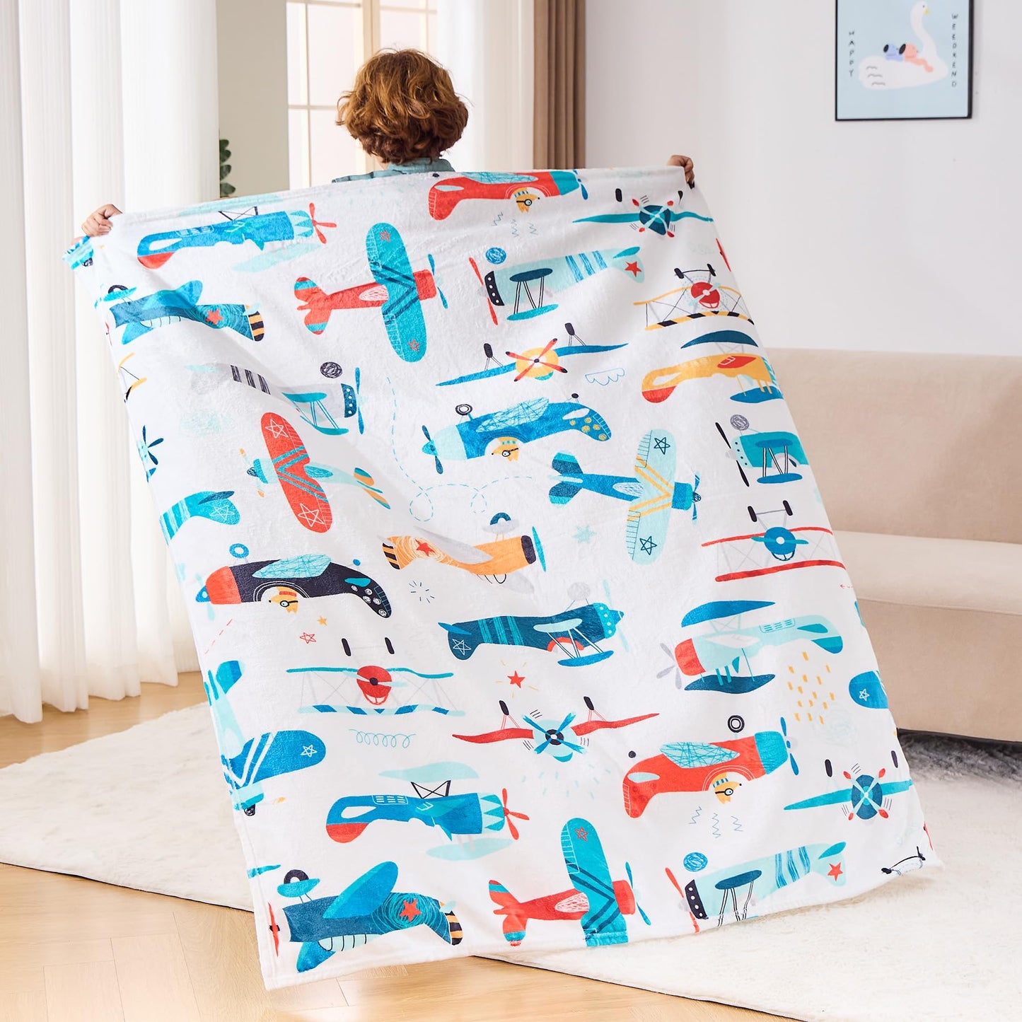 Wajade Unicorn Gifts for Girls - Glow in The Dark Unicorn Blanket Birthday Christmas Decor for Kids Age 3 4 5 6 7 8 9 10 11 12 Years Old Teens Child Toddler Throw Violet 60"x80" BST202