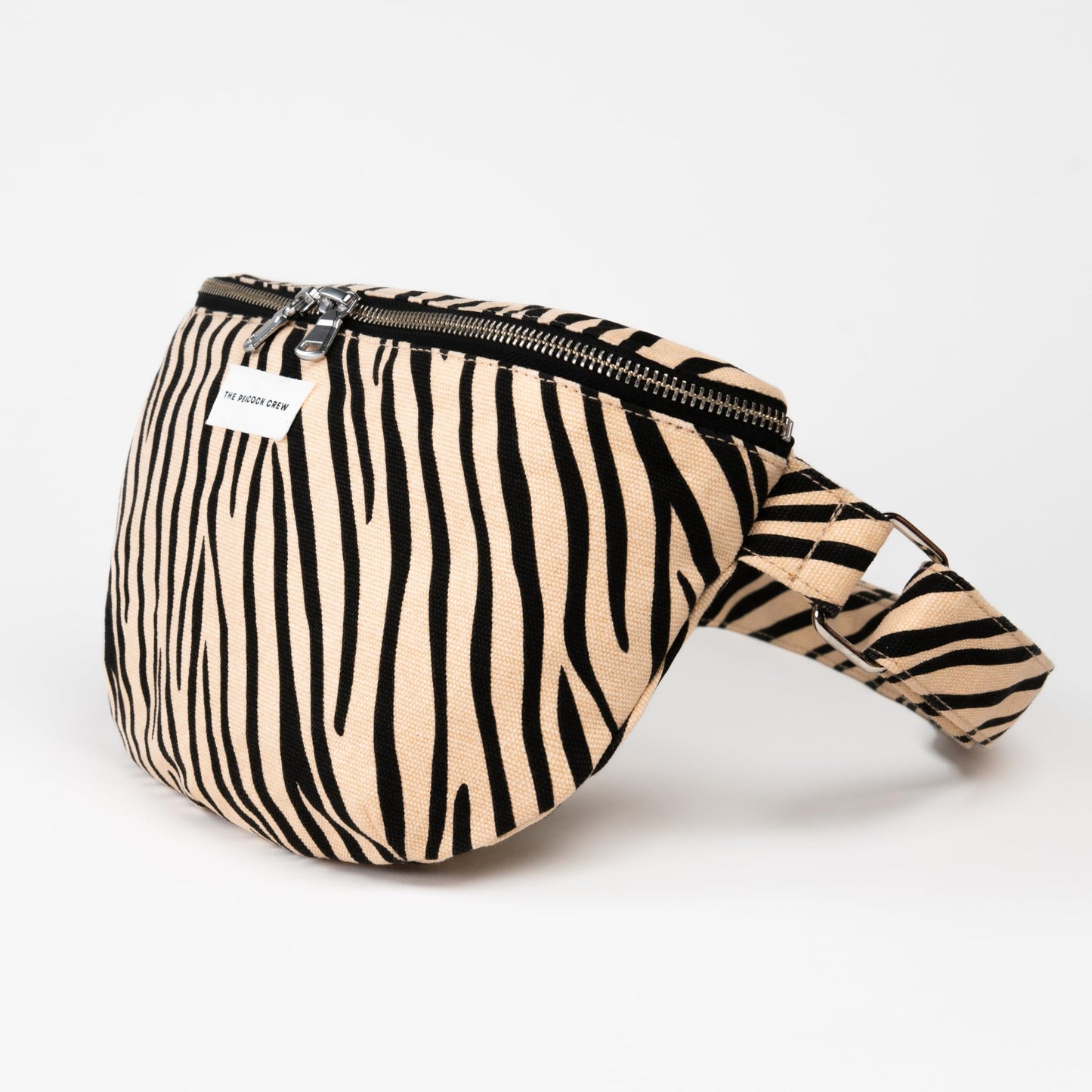 The Peacock Crew Spacious Leopard Print Crossbody Belt Bag in Cotton Canvas – Lightweight Comfortable & Elegant Sling Pouch Travel Safe Design & Daily Use – Dual Zippers Fanny Pack for Men & Women BST220