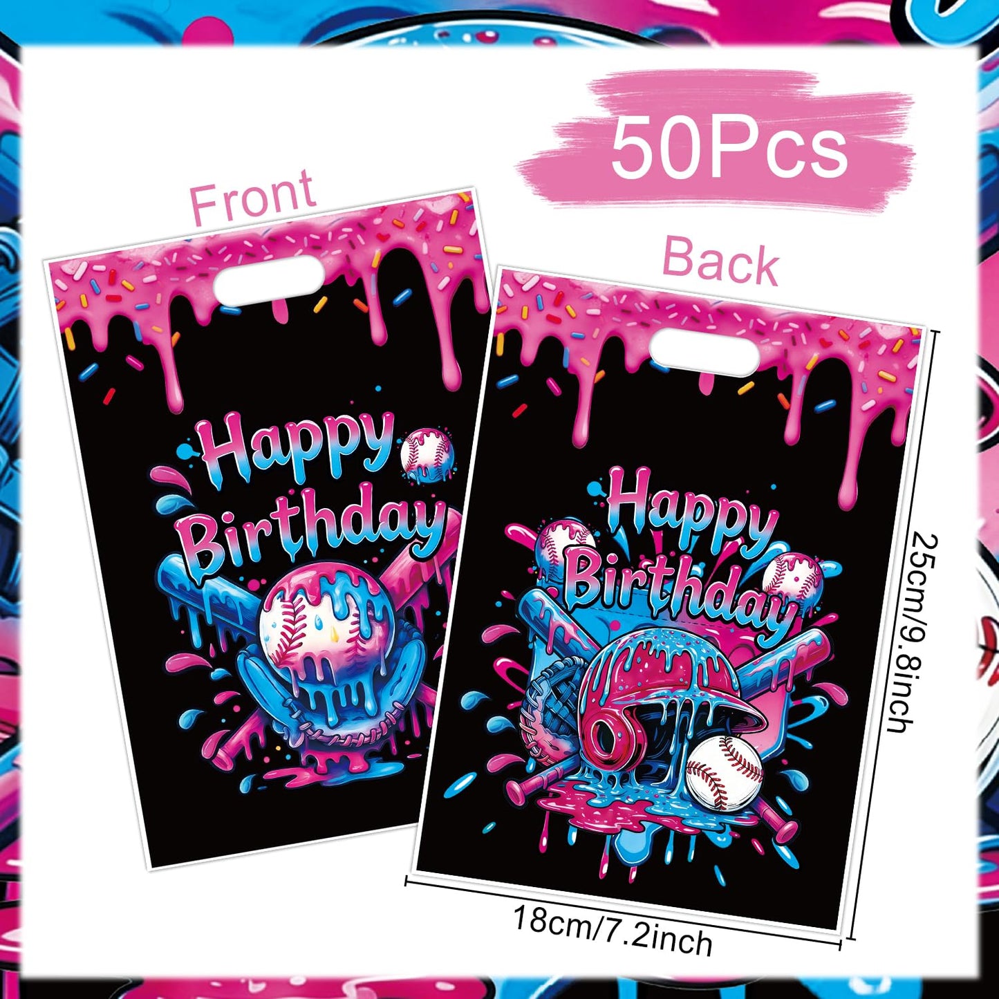 Falueqg Hibachi Party Decorations - 50 Pcs Hibachi Japanese Goodie Candy Gift Bags Fans Cherry Blossom Patterns Party Favors for Chinese Japanese Birthday Baby Shower Decor BST326H