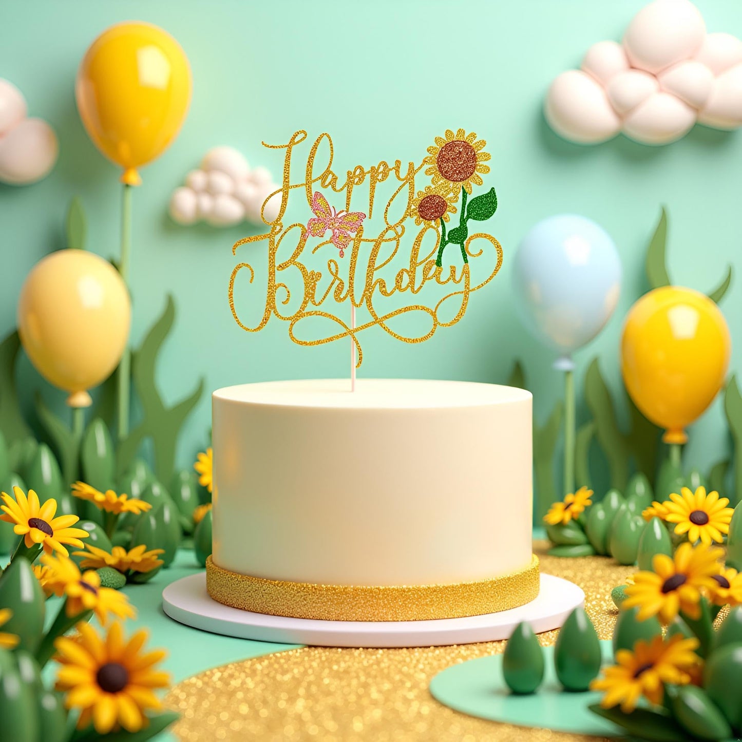 Sleyberoy ‌Officially Retired Cake Topper - Fishing Cake Topper, Gone Fishing Fisherman Themed Retirement Party Supplies WN420