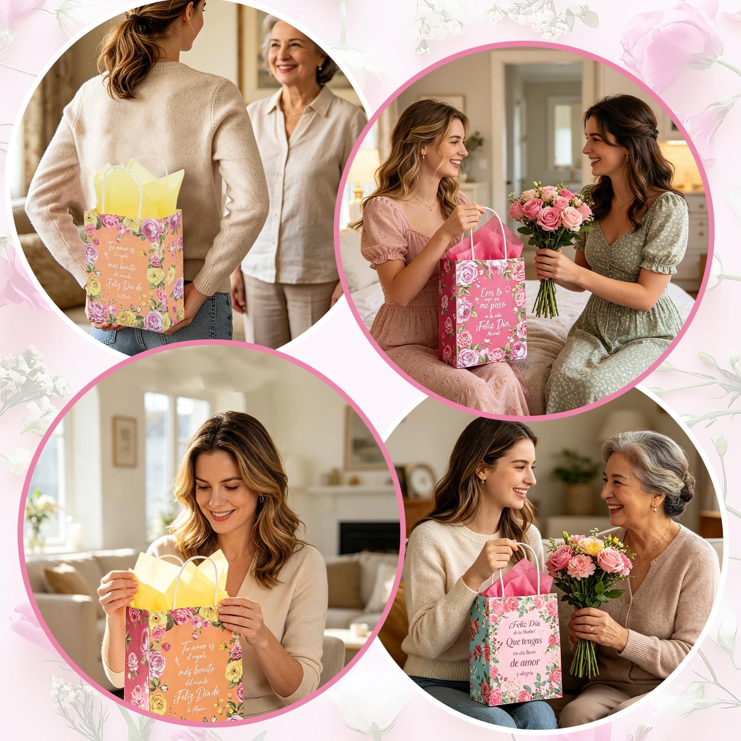24 Pcs Paper Gift Bags with Handle Party Favor Treat Bags for Birthday Party Supplies WN420