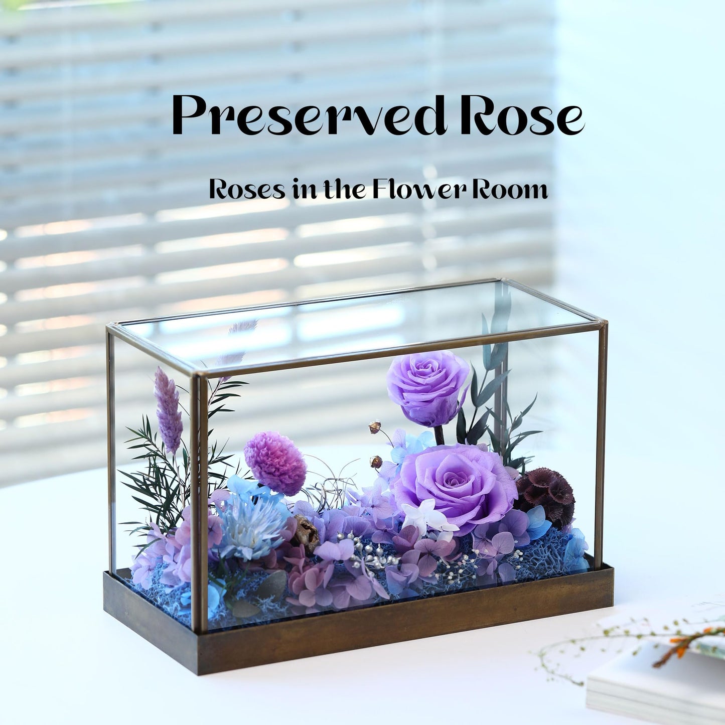 Mothers Day Flowers Roses Gifts for Women,Forever Real Preserved Rose in Glass Dome N3233