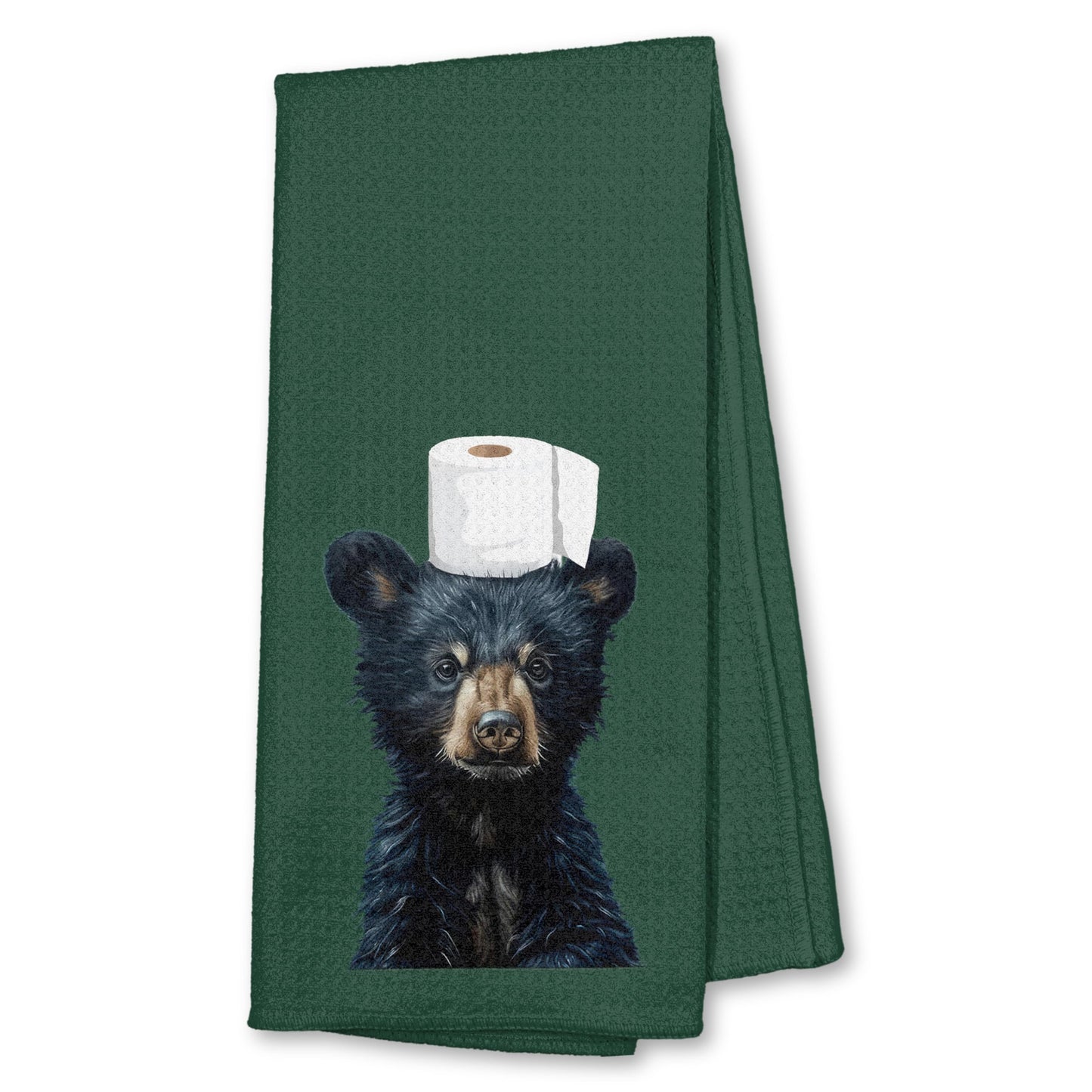 Funny Bear Bathroom Hand Towels Set of 2, Hello Sweet Bear Bathroom Decor, Funny Wild Animal Hand Towels for Washroom Restroom Decor, 16x24 Inch BST326L