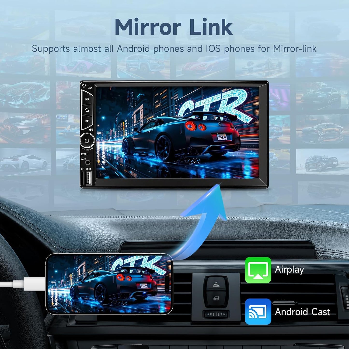 Leadfan 7inch Car Stereo Double Din